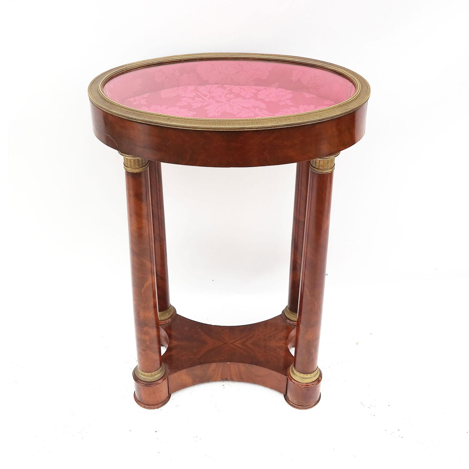 Empire Git Bronze Mounted Mahogany Vitrine Table (1 of 9)