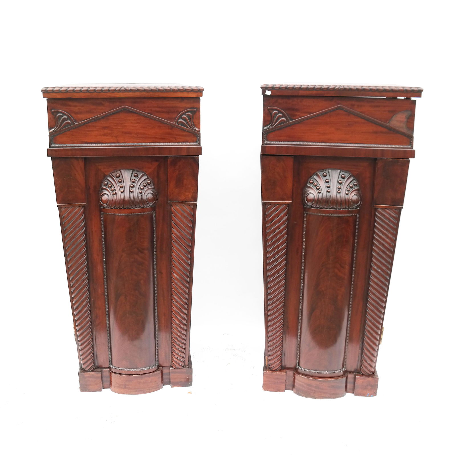 Pair Antique American Pedestal Cabinets (1 of 17)