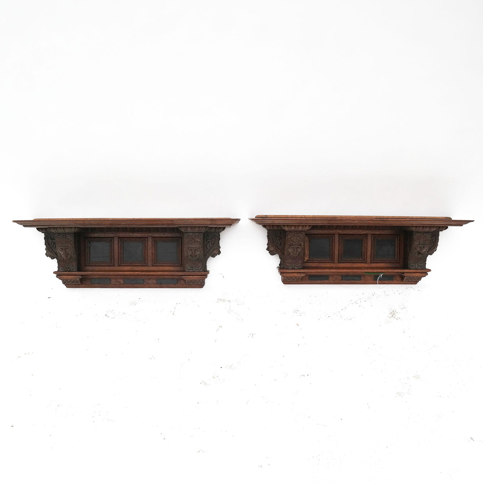 Pair Antique English Oak Brackets (1 of 13)