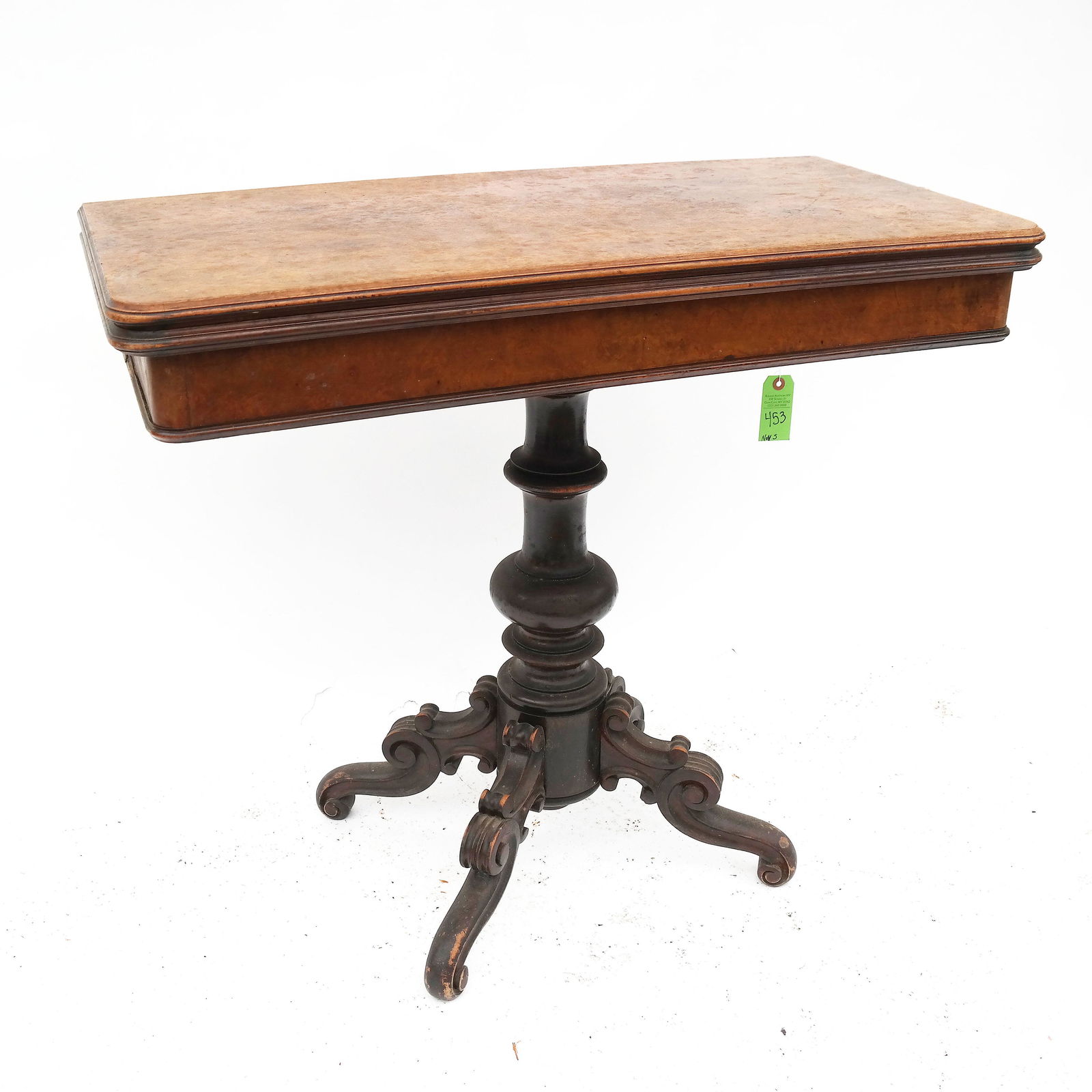 Victorian Lift-Top Console Games Table (1 of 12)