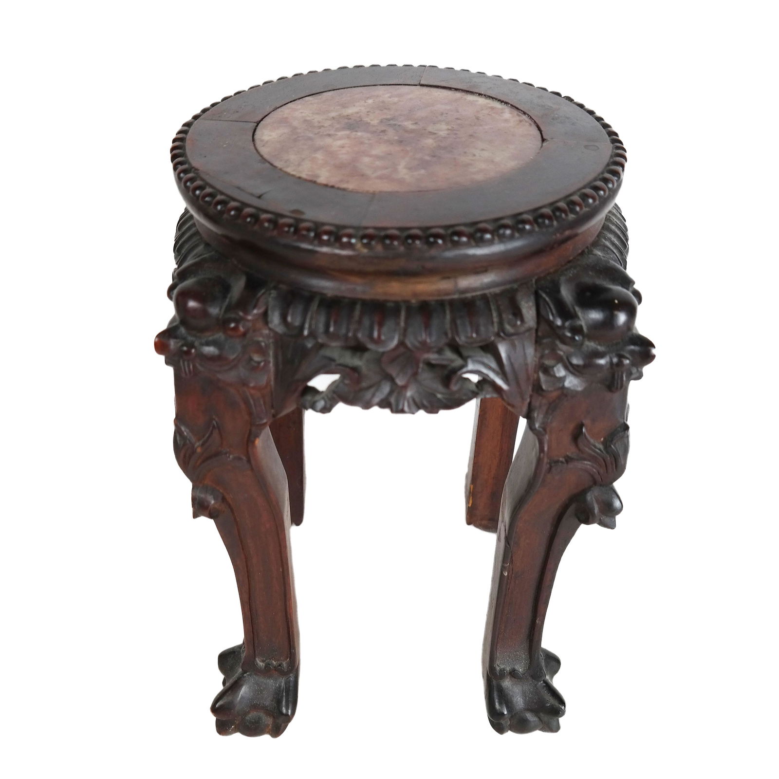 Chinese 20th C. Teakwood Taboret (1 of 11)