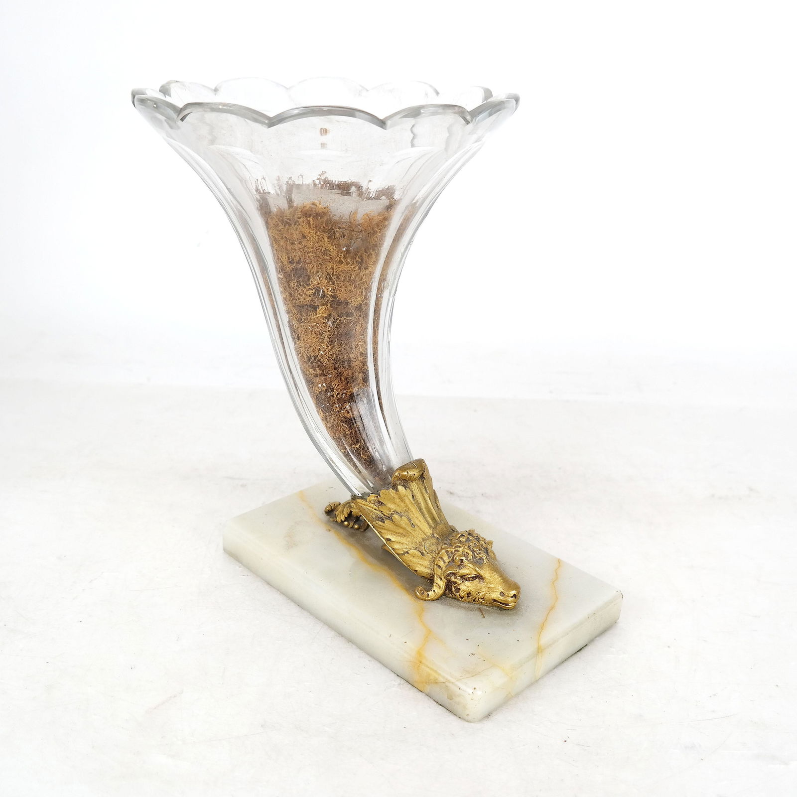French Bronze Mounted Cornucopia Vase (1 of 9)