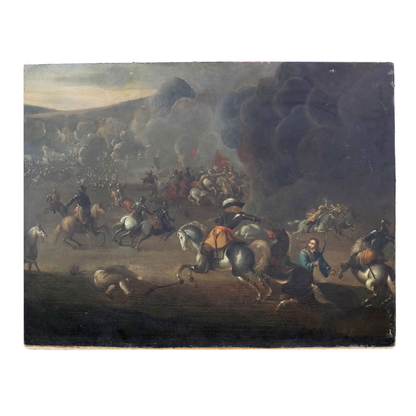 Continental School: Battle Scene - Oil Painting (1 of 15)