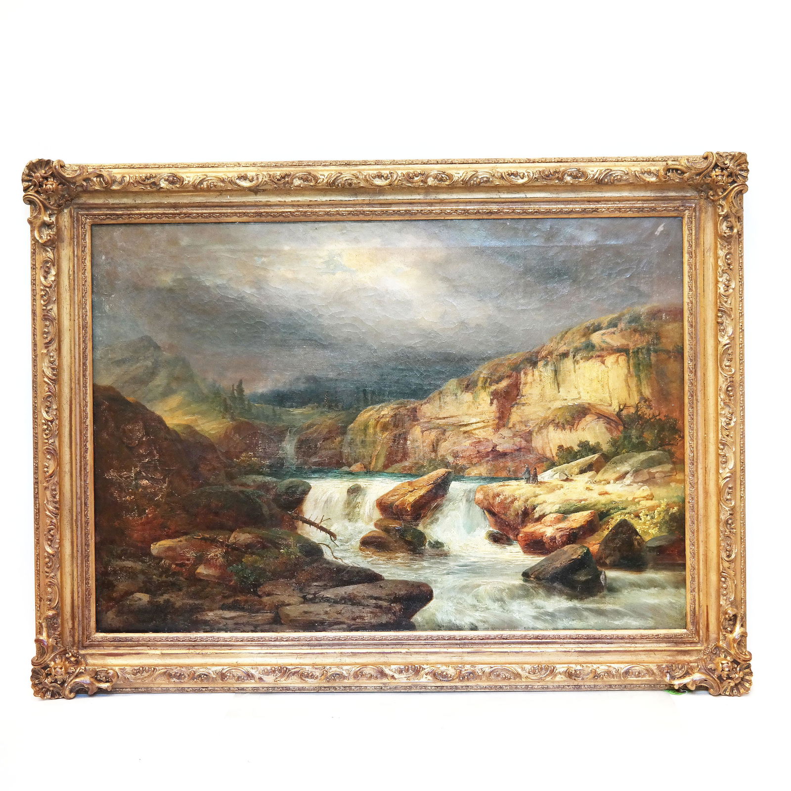 19th C. American School: Figure in Landscape - O/C (1 of 7)