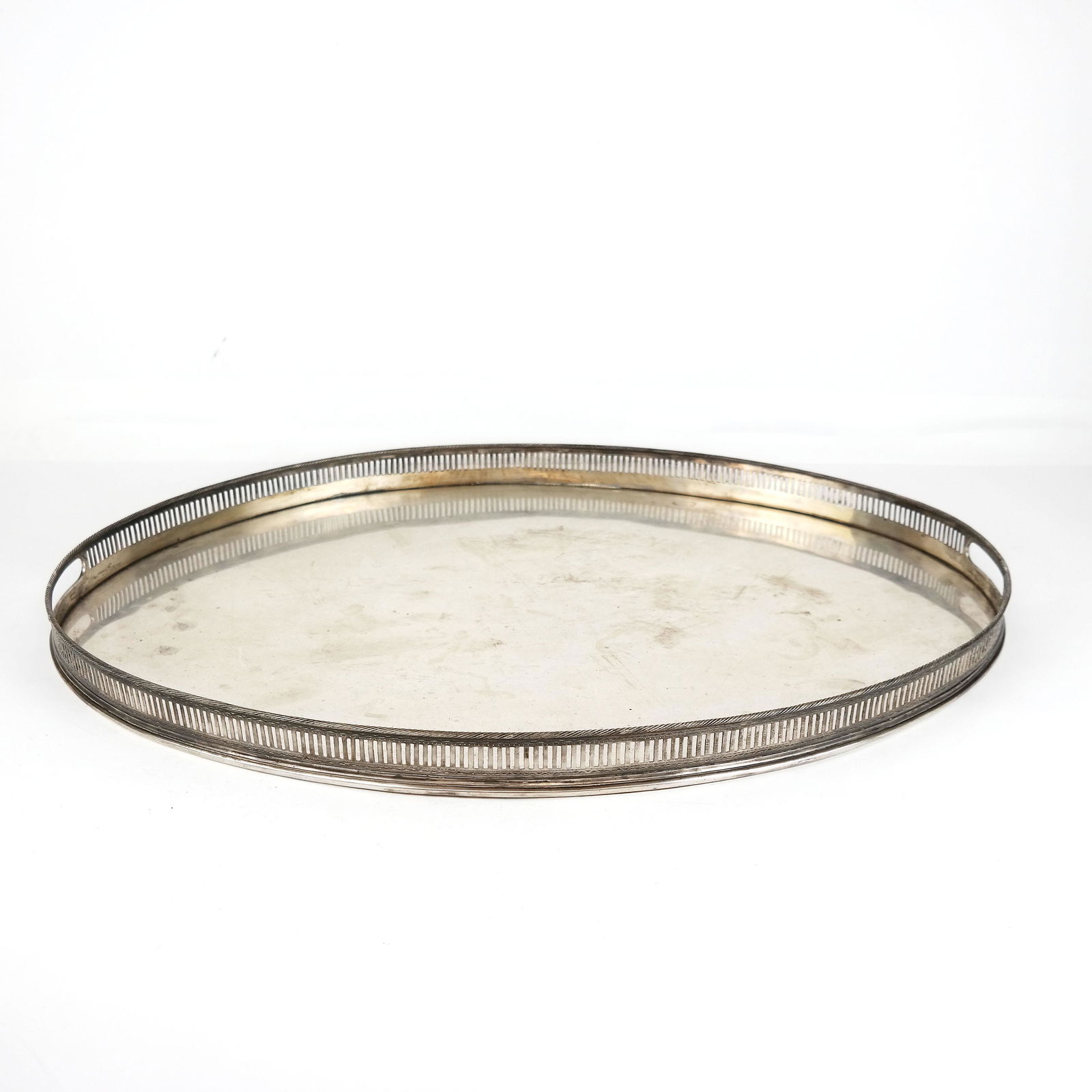 Large Antique Dutch Silver Serving Tray (1 of 5)