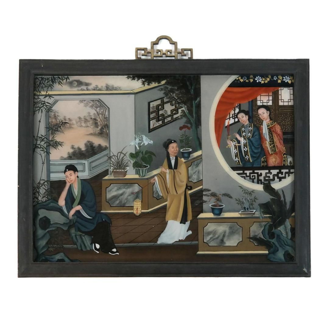 Chinese Reverse Painting on Glass (1 of 6)