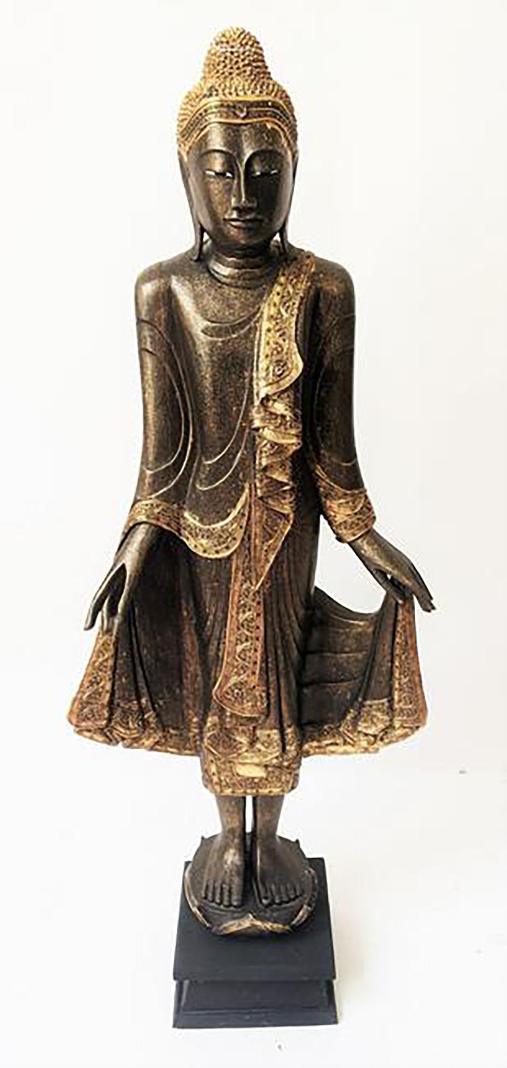 Modern Southeast Asia Standing Buddha Sculpture (1 of 19)