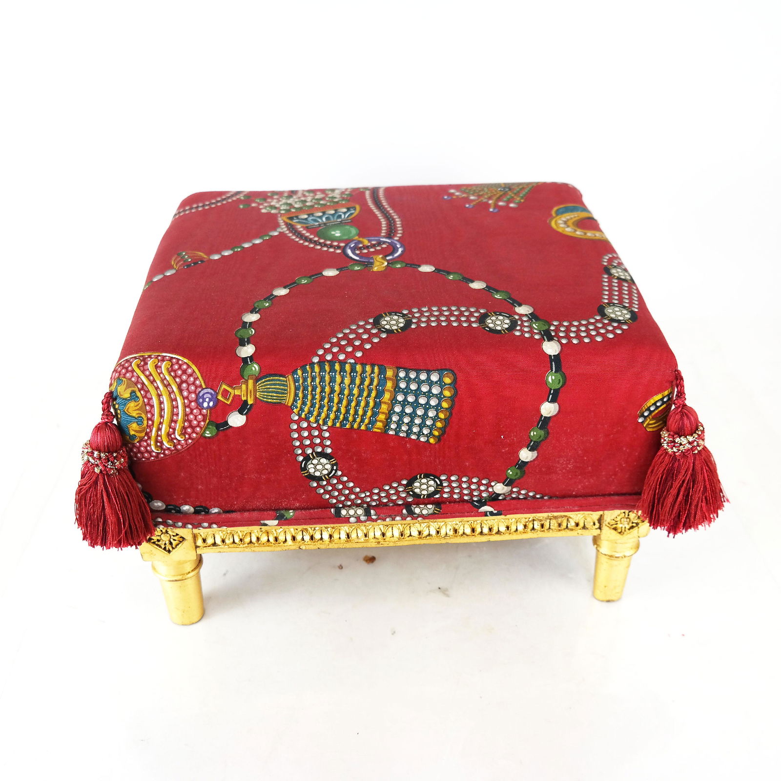 Louis XVI-Style Gilt Wood Ottoman (1 of 15)