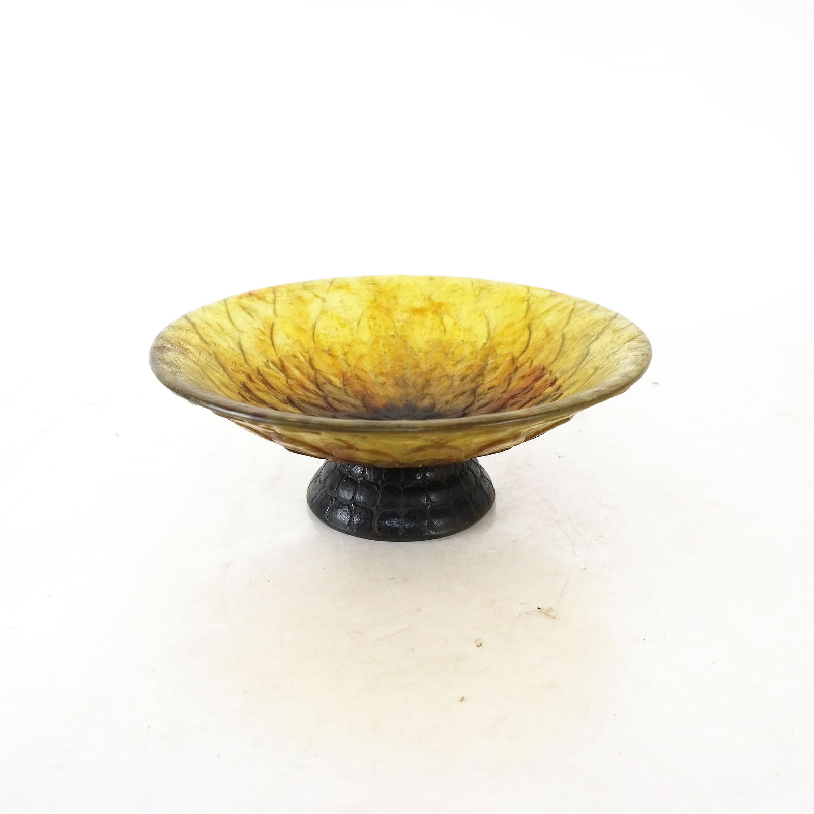 French Pate de Verre Glass Compote (1 of 7)