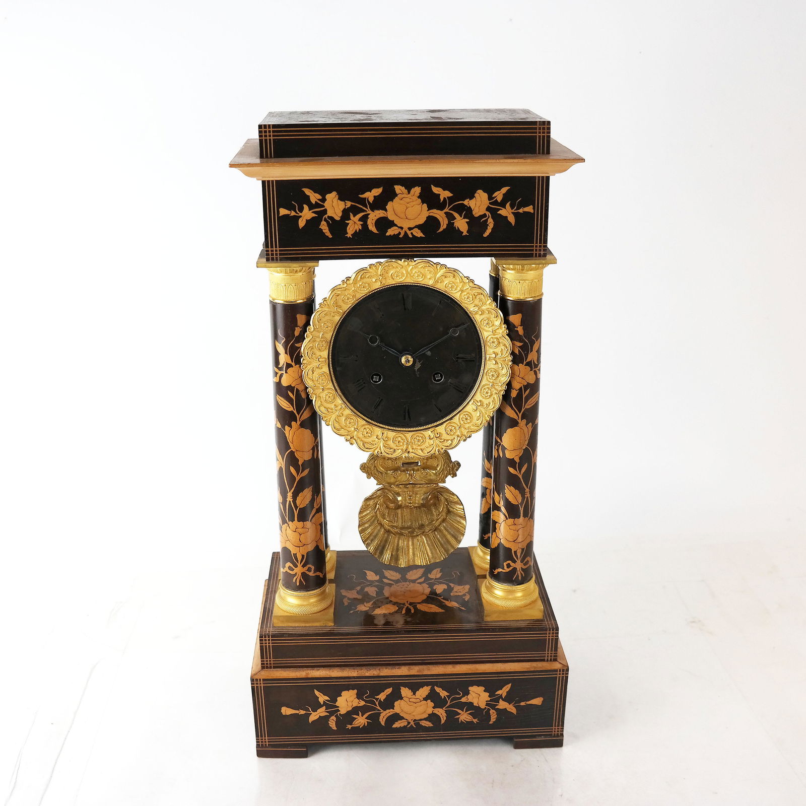 19th C. French Empire Portico Clock (1 of 10)