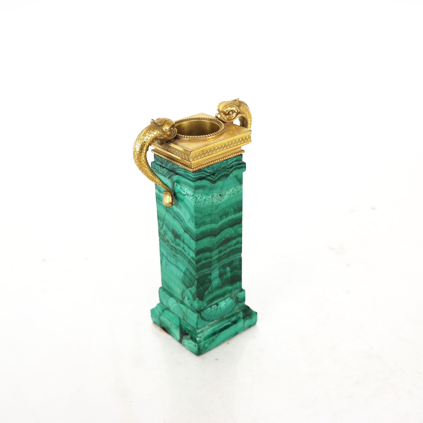Faberge Bronze & Malachite Candlestick (1 of 11)