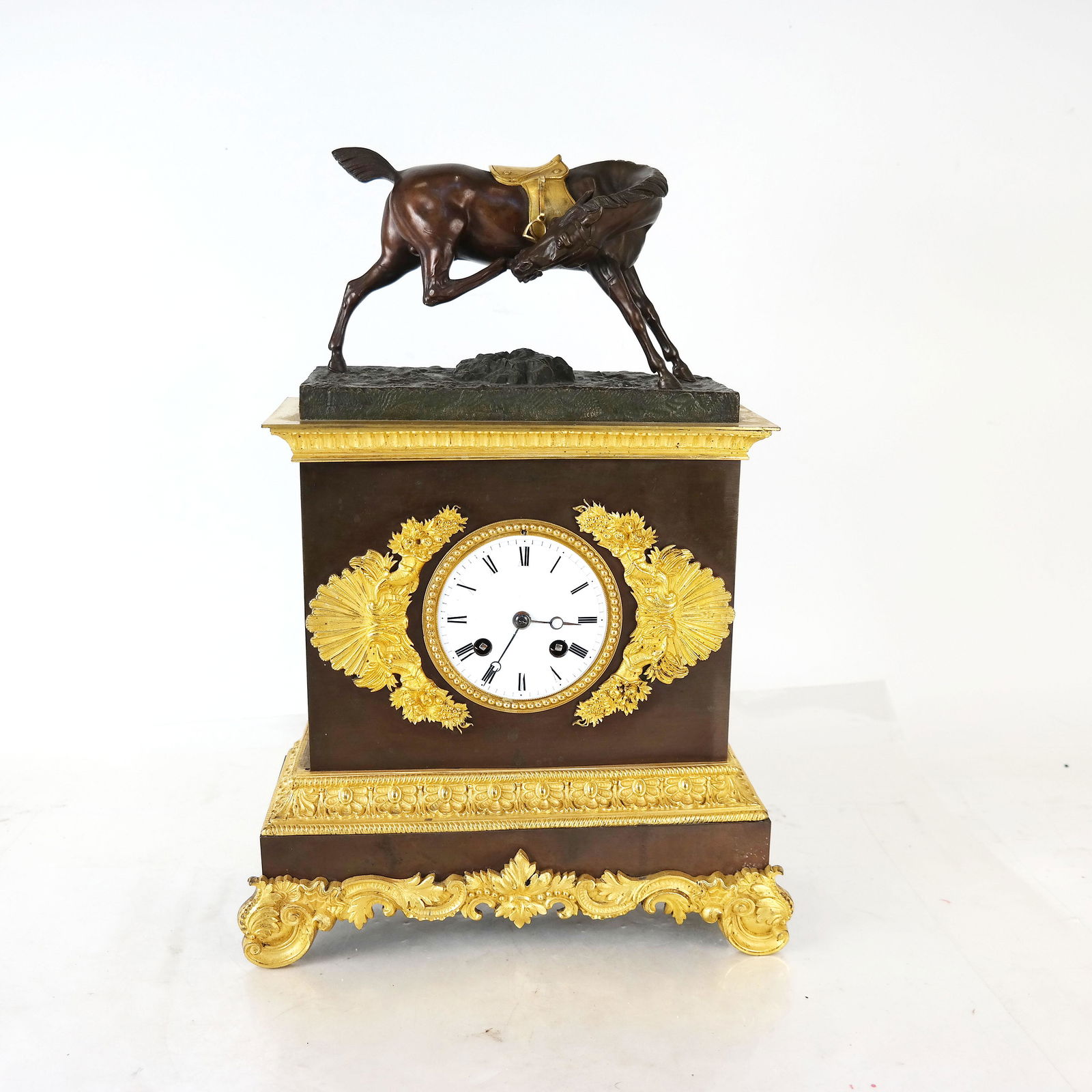 Louis Philippe Gilt Bronze Equestrian Mantel Clock (1 of 9)