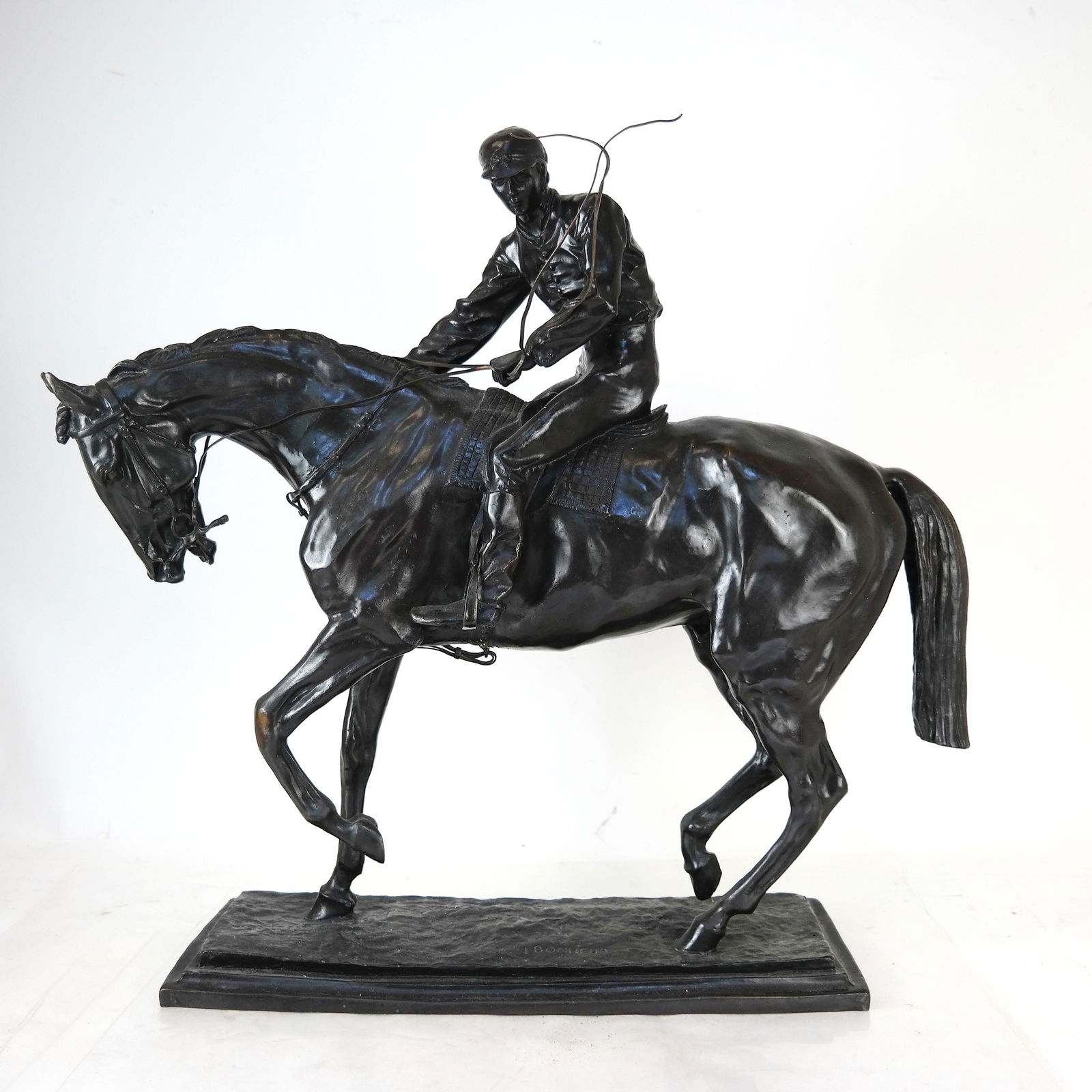 After R. BONHEUR: Horse & Jockey -Bronze Sculpture (1 of 9)