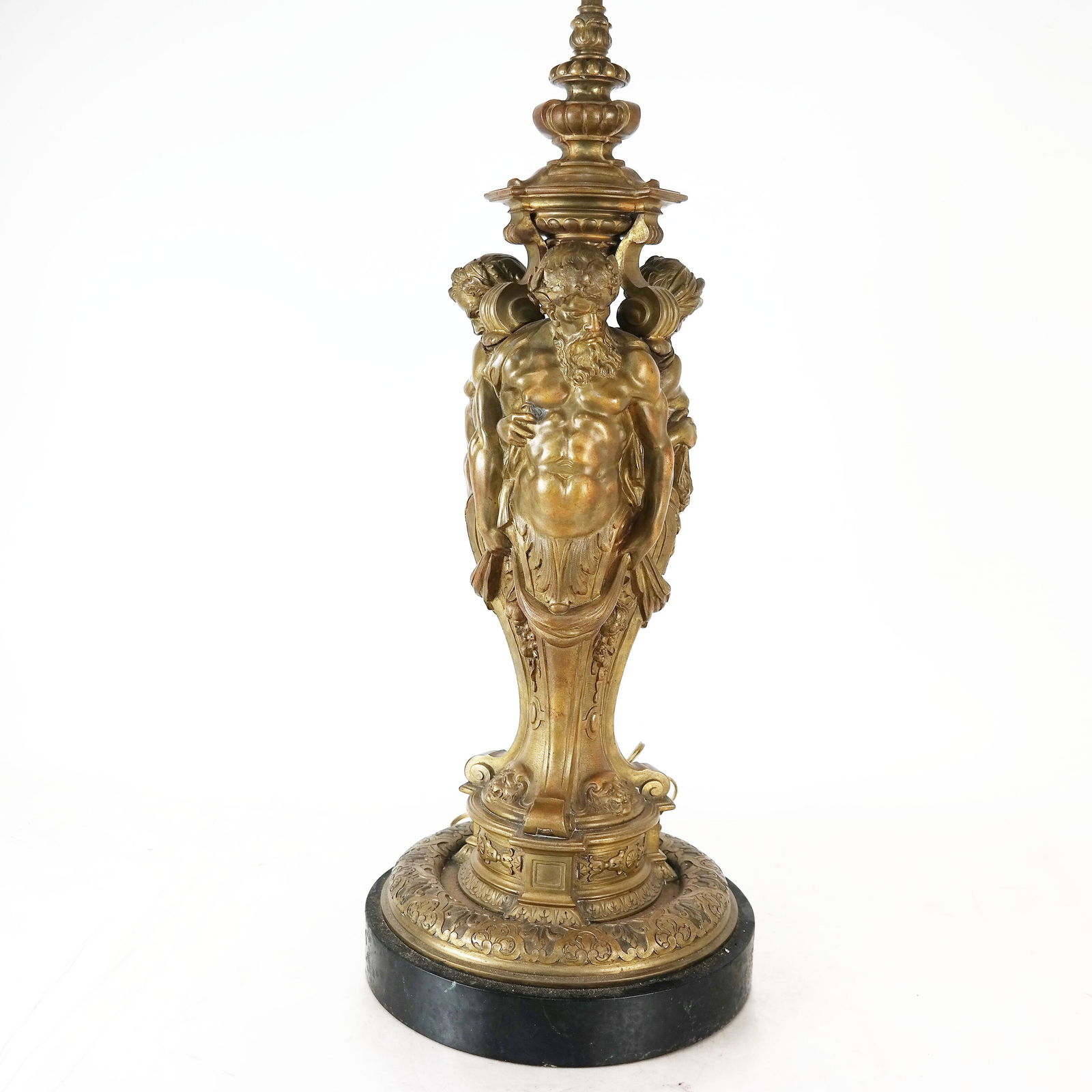 Attrib. to J.E. Caldwell Bronze Figural Lamp (1 of 9)