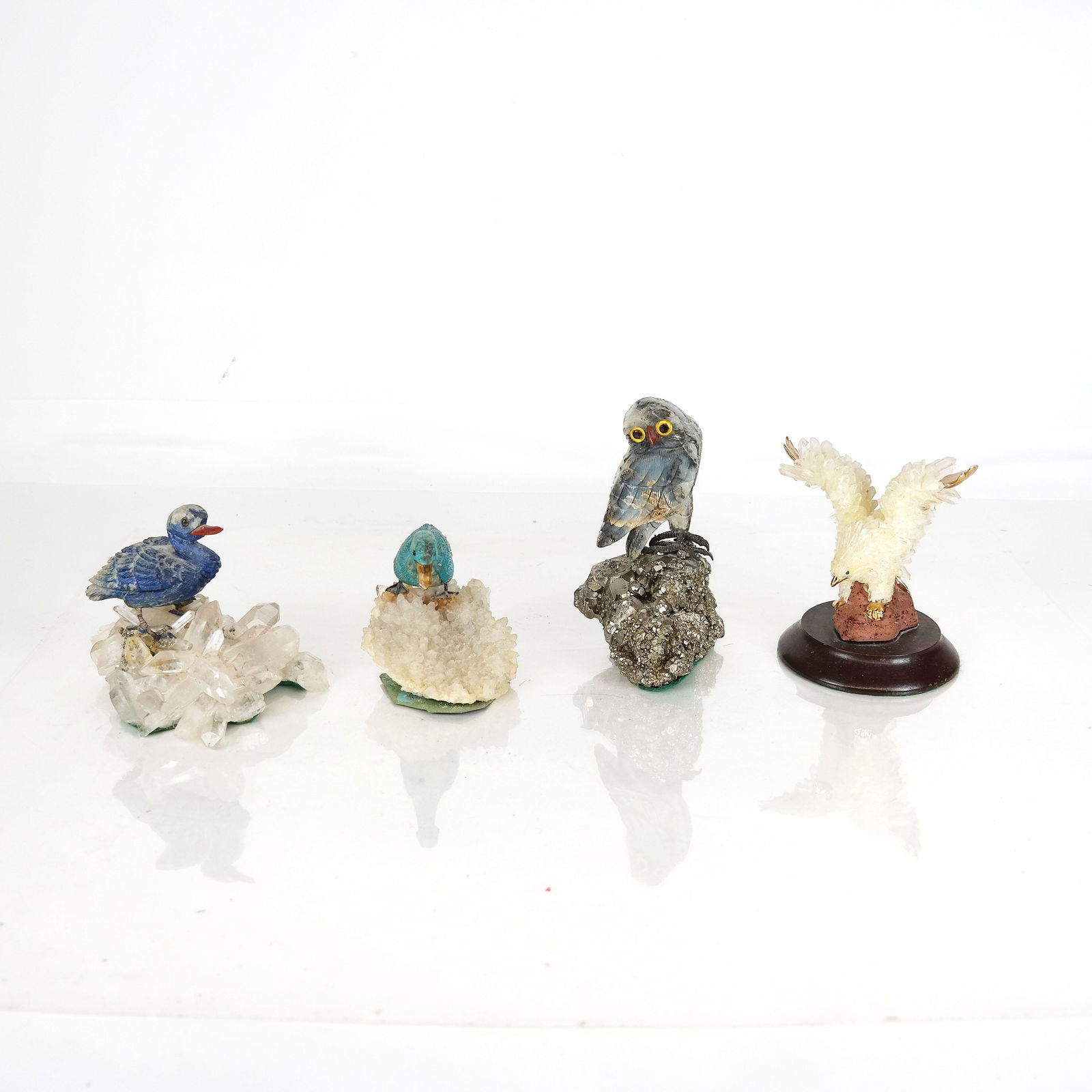 Four Bird-Form Mineral Sculptures (1 of 11)