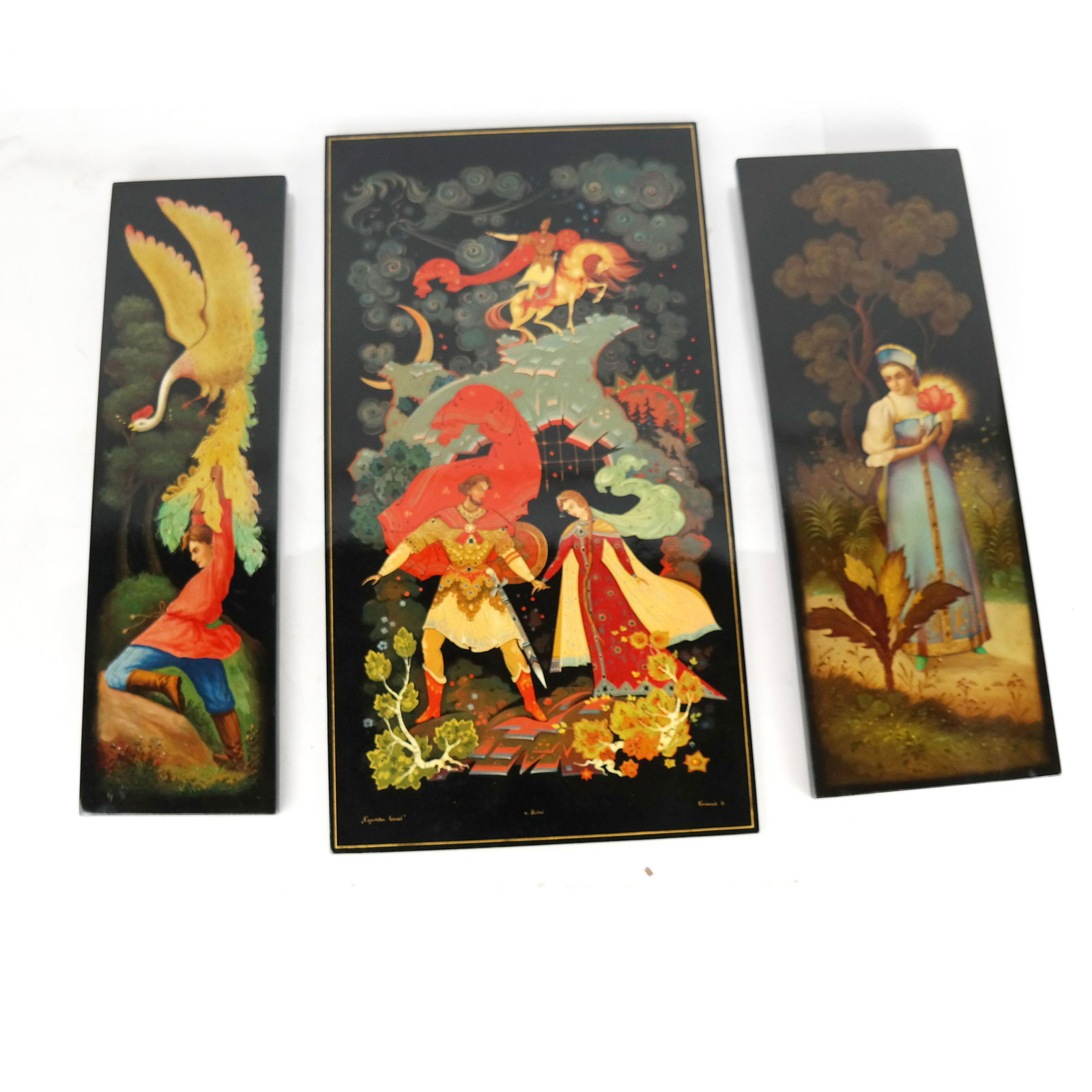 Three Russian Lacquered Panels (1 of 7)
