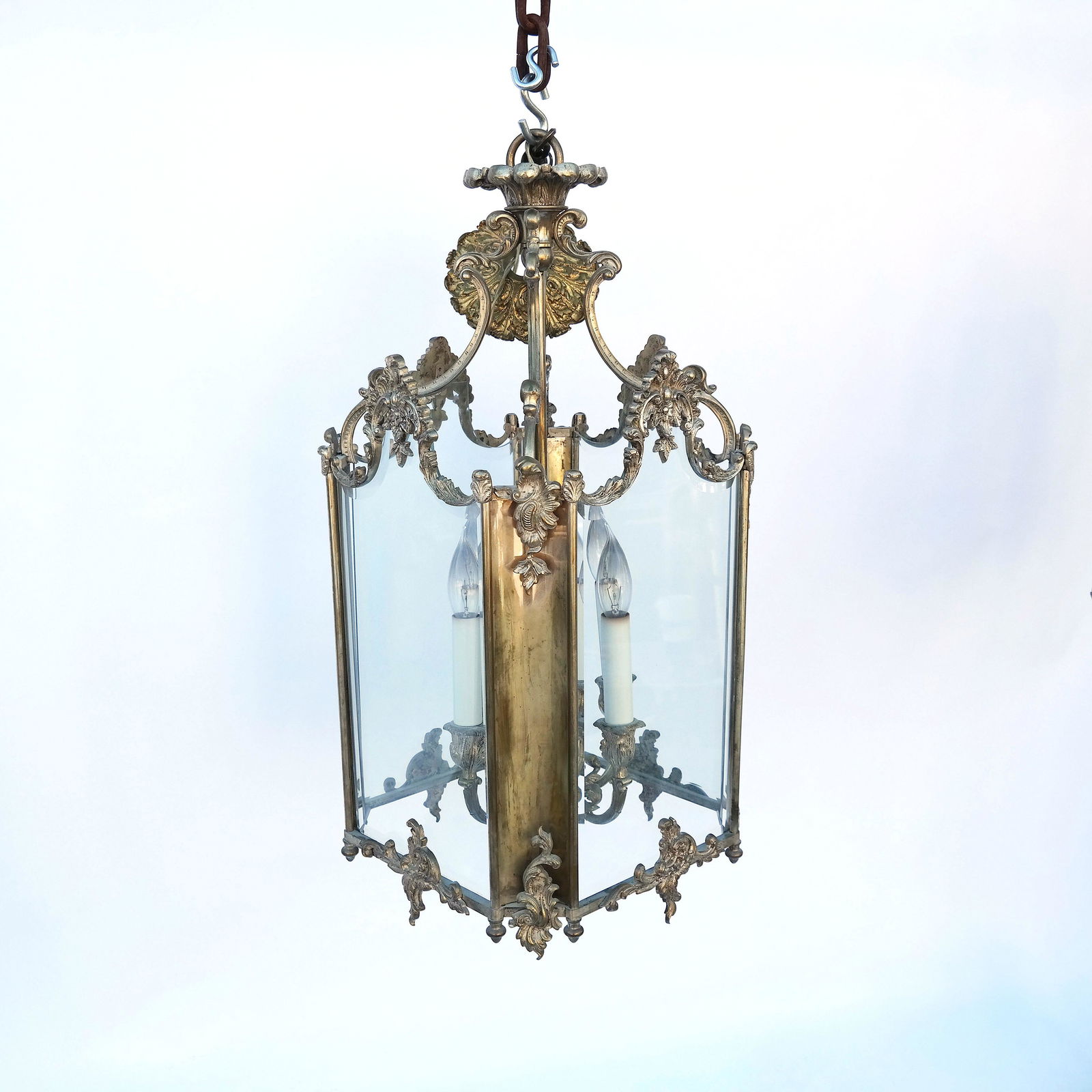 French-Style Bronze Lantern Fixture (1 of 10)
