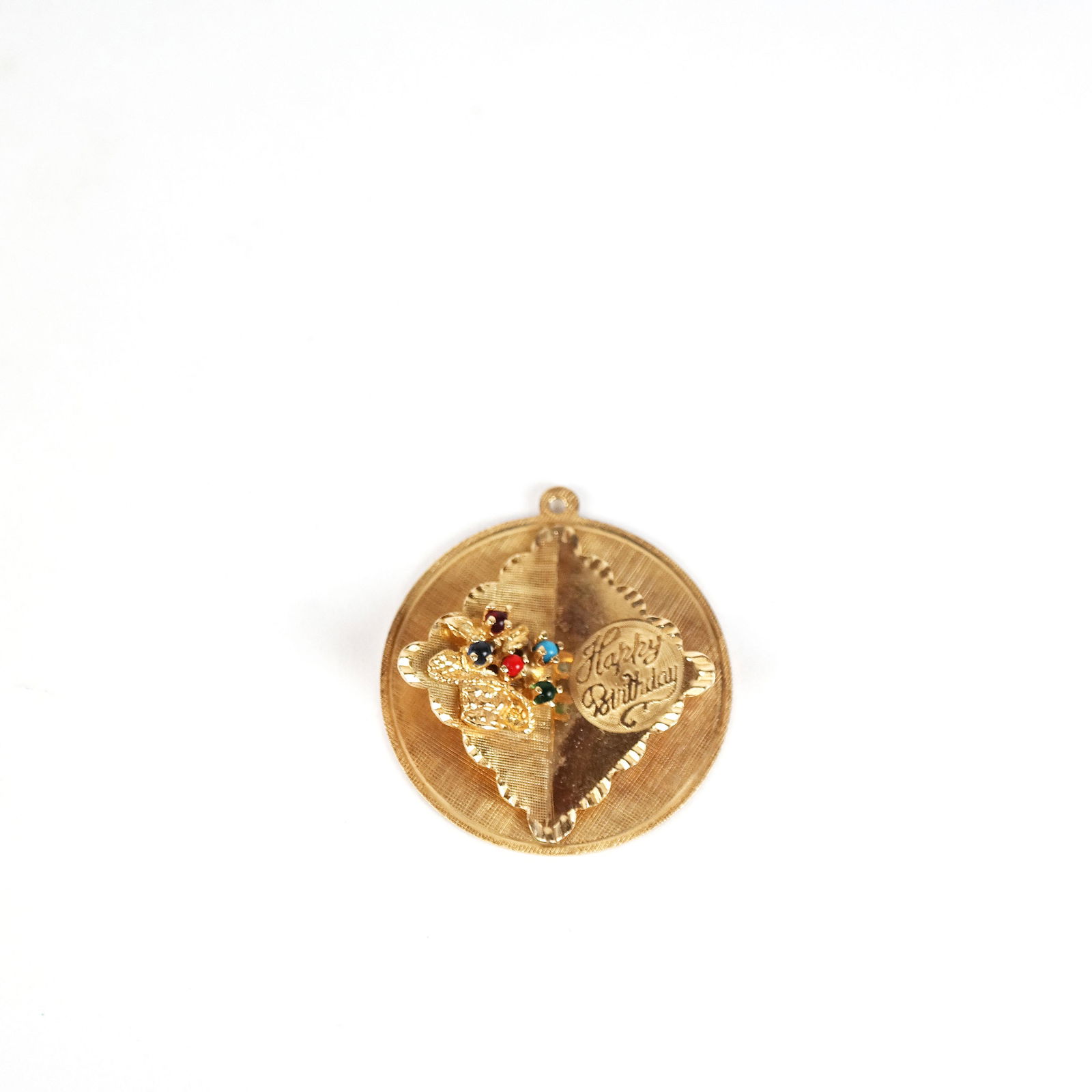 14K Gold Happy Birthday Charm / Pendant (1 of 6)