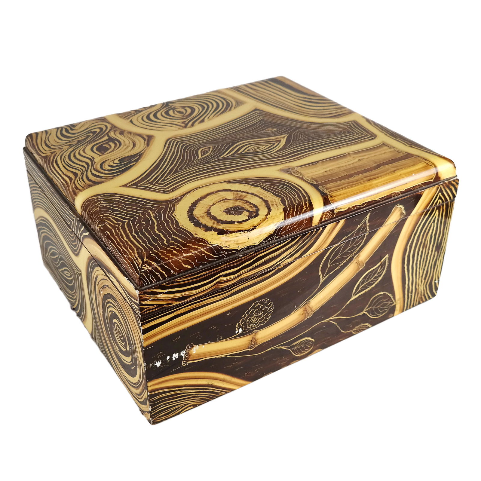 Crafts Fire Box: Crafts fire box. [9 1/2" H x 18 1/2" W x 16" D]. Minor wear at edges.