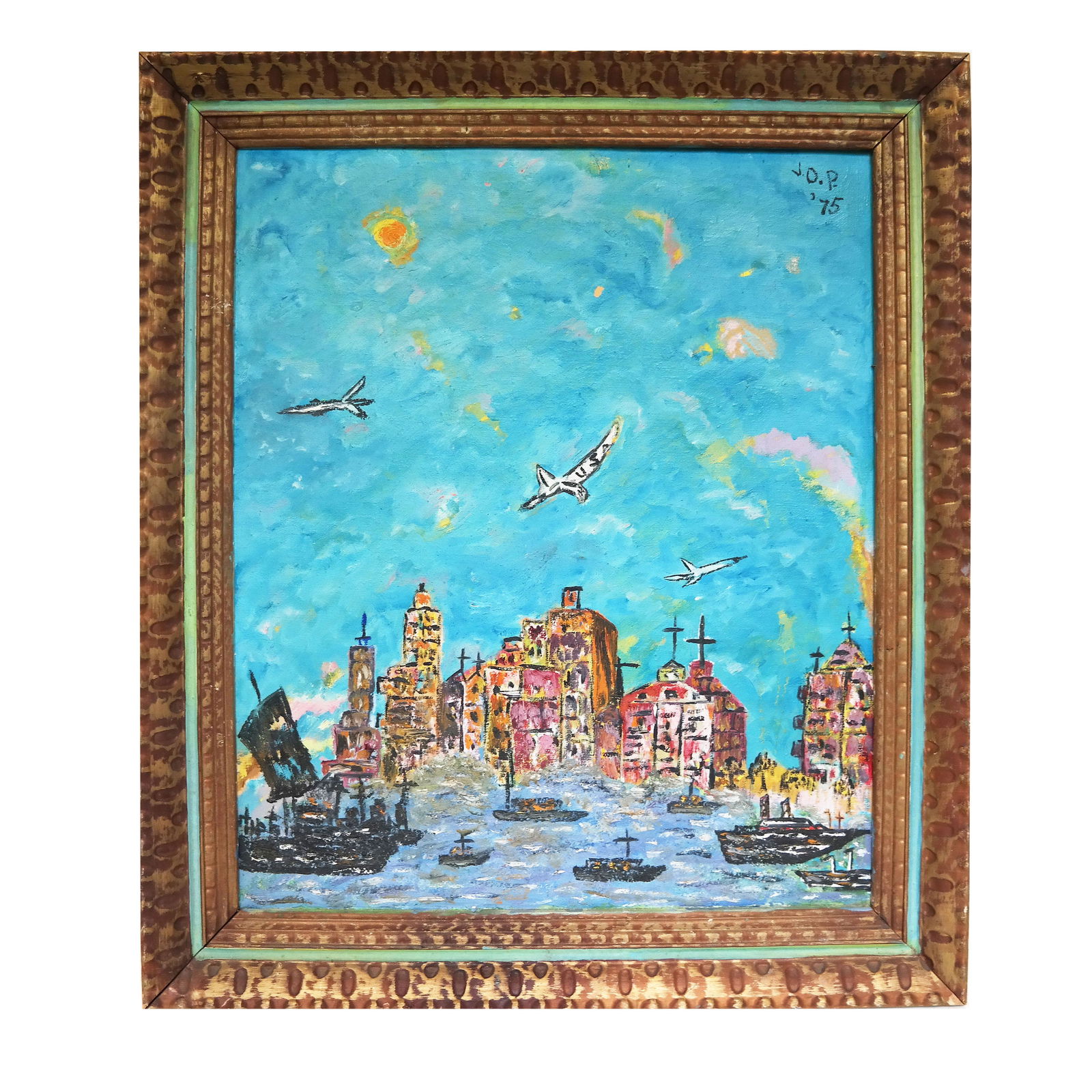 20th C. Artist: Skyline - Oil Painting (1 of 5)