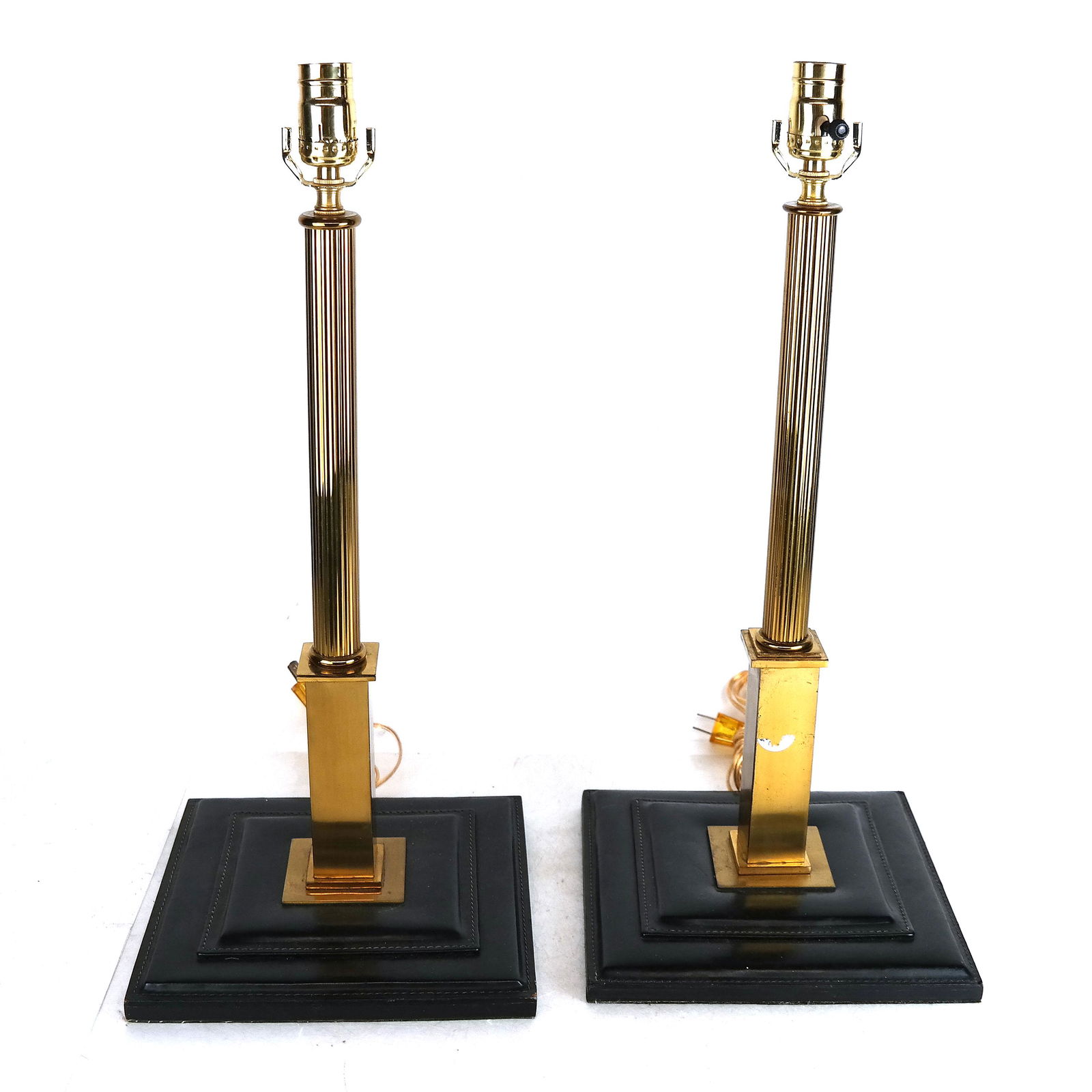 Pair Ralph Lauren-Style Brass Lamps (1 of 5)