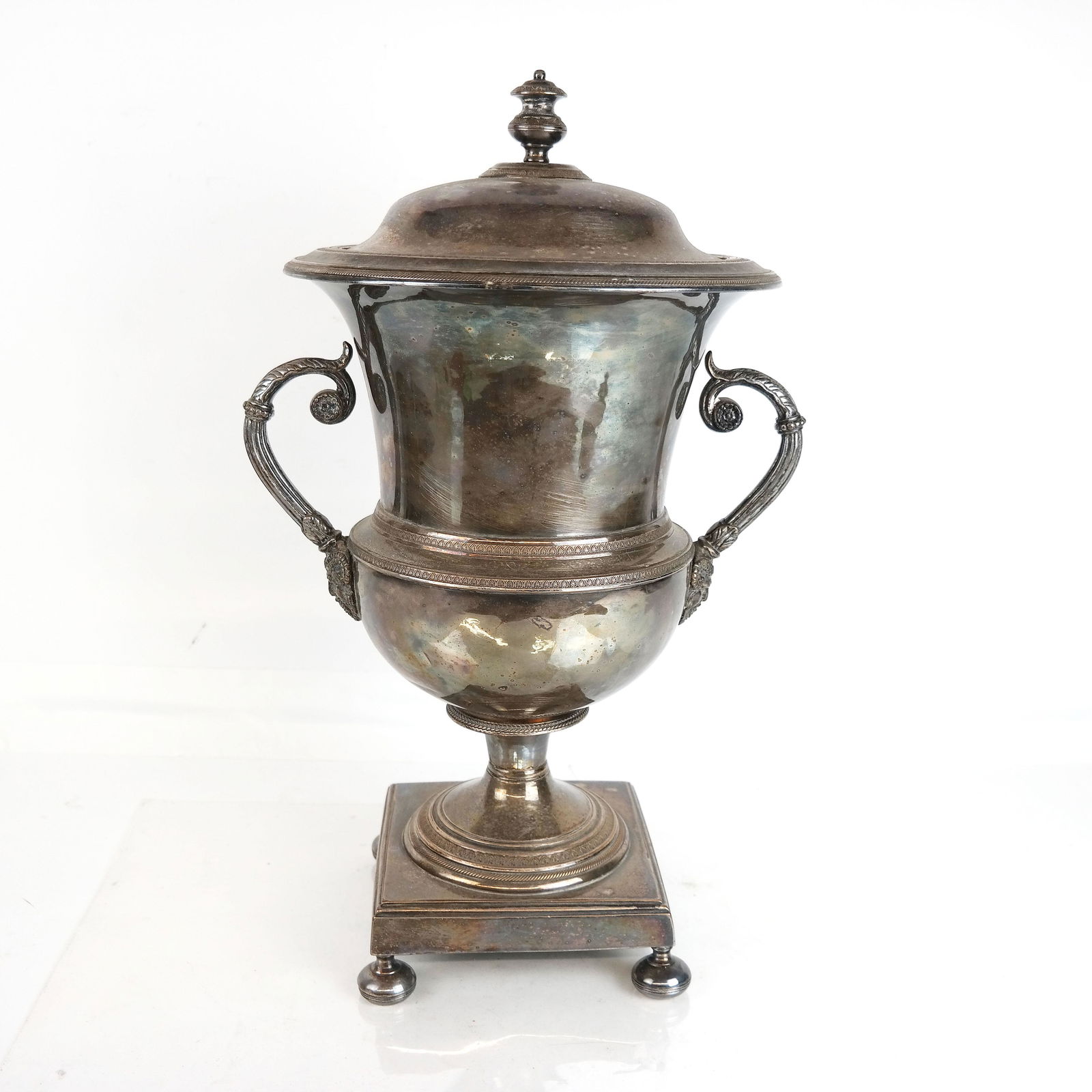 Silver Plate Covered Urn (1 of 5)