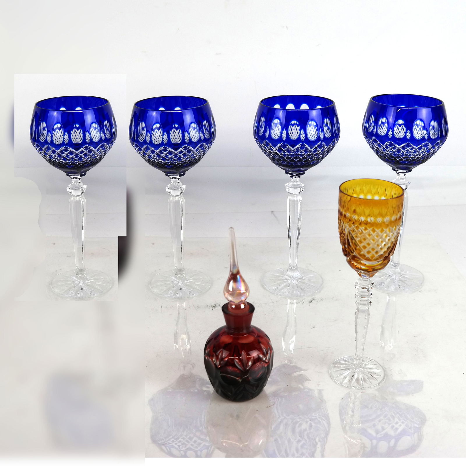 Five Cut Crystal Stems & A Perfume (1 of 8)