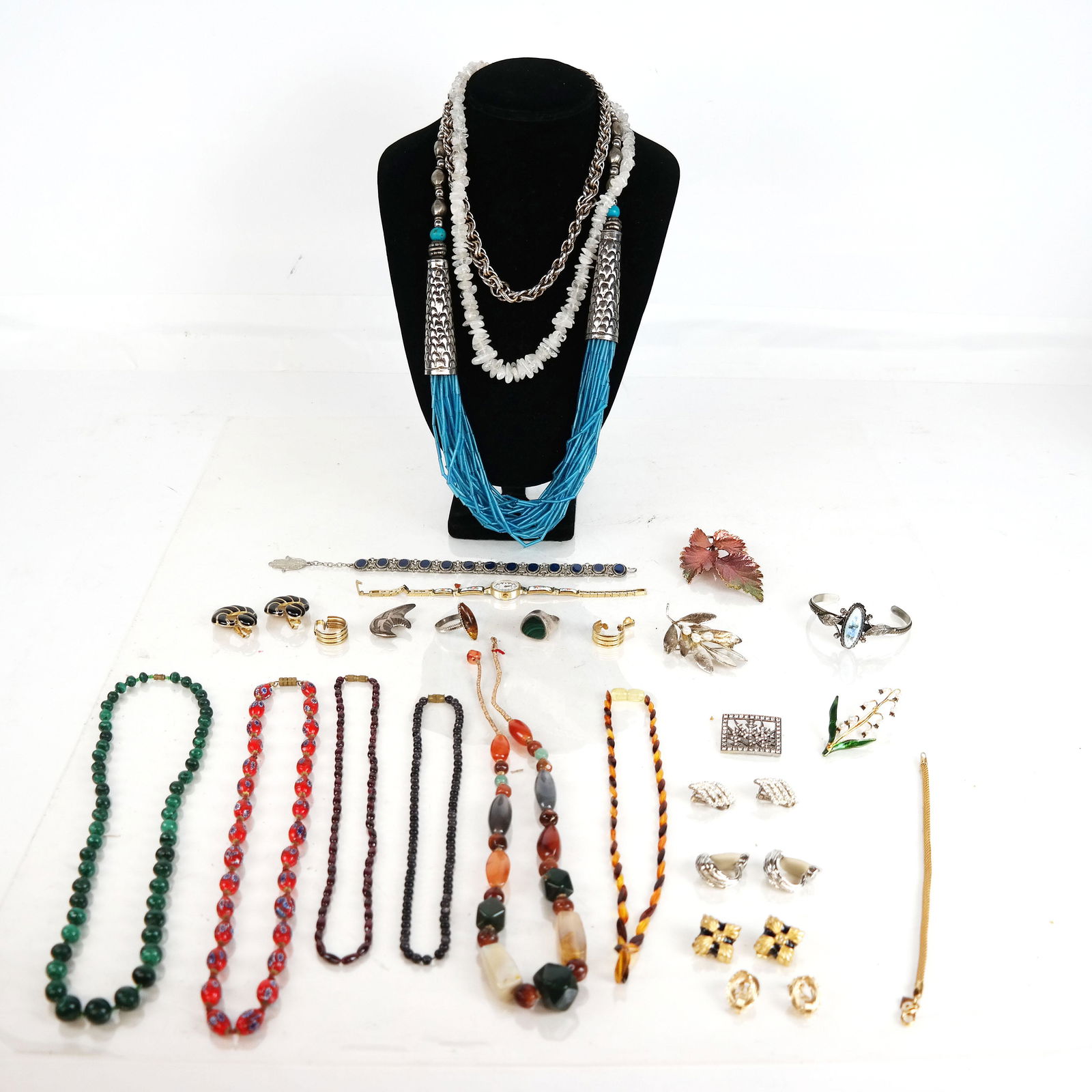 Costume & Semi-Precious Stone Jewelry Lot (1 of 10)