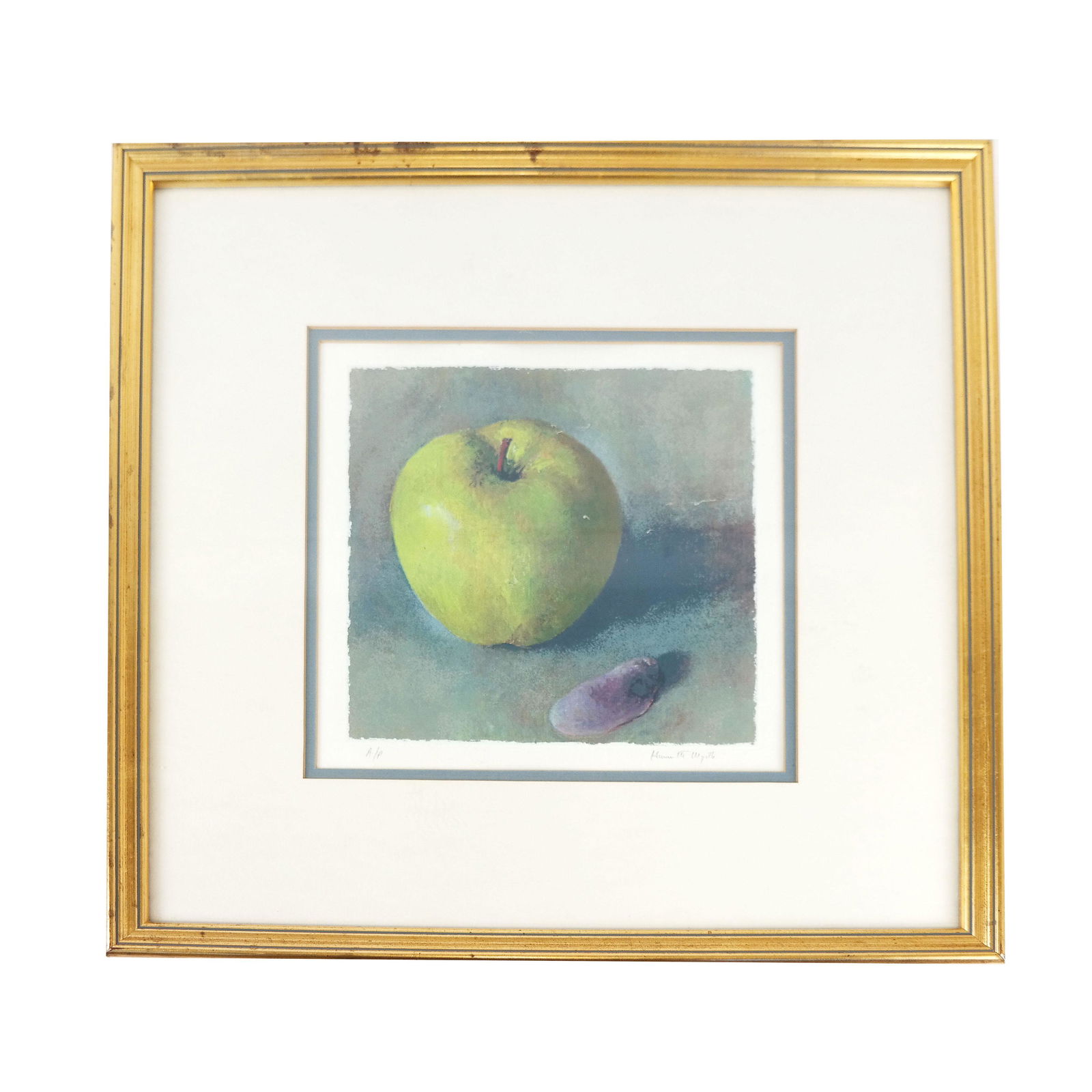Henrietta WYETH: "Green Apple on Blue"- Lithograph (1 of 7)