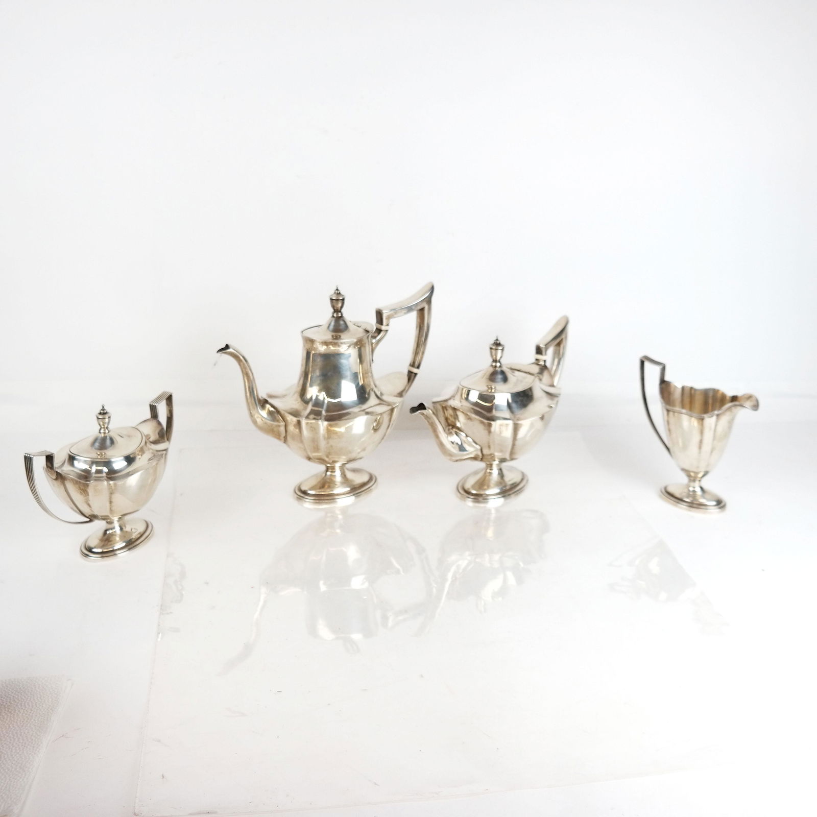 4-Pc Gorham Sterling Tea & Coffee Set (1 of 8)