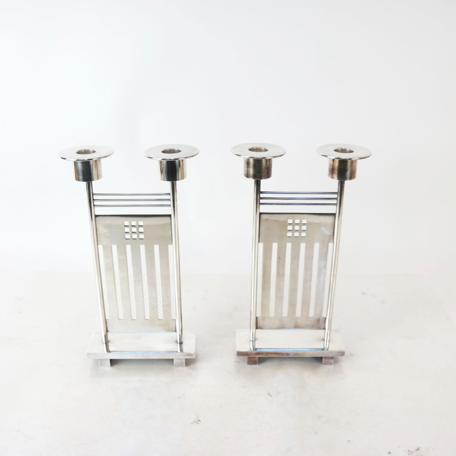 Pair Swid Powell Silver Plated Candlesticks (1 of 9)