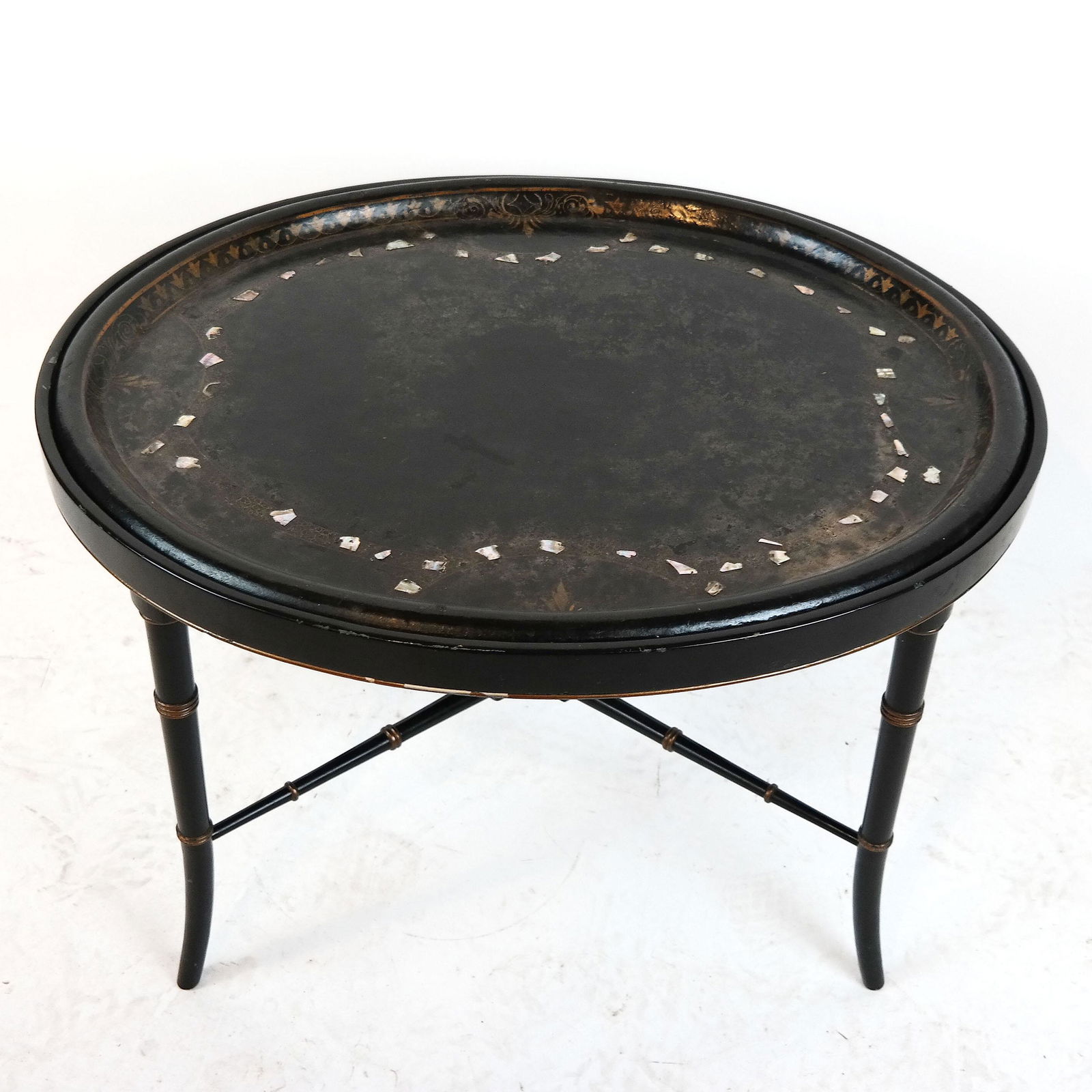 Mother-of-Pearl Inlaid Tray Top Table (1 of 8)