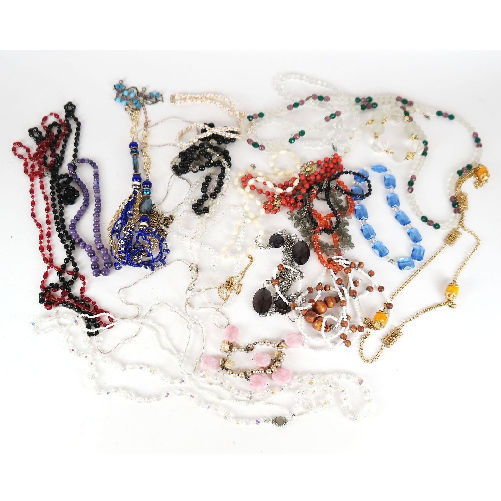 Large Group Vintage Glass Beaded Necklaces (1 of 16)