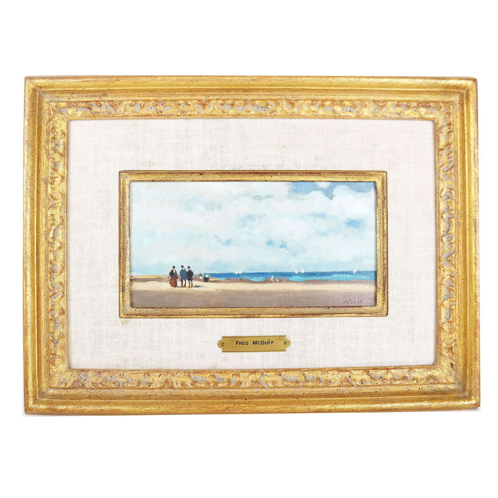 Fred McDUFF: Figural Landscape- Oil Painting (1 of 8)