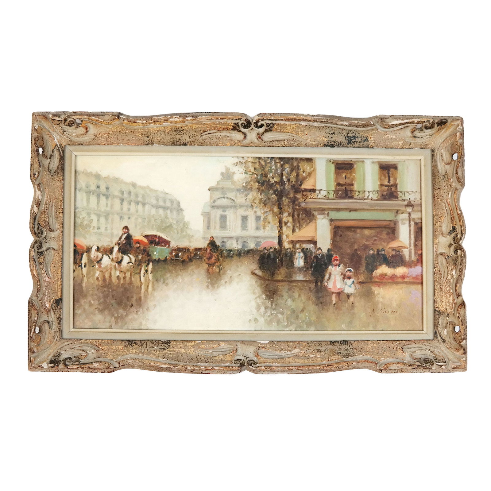 Andre GISSON: Parisian Scene - Oil Painting (1 of 5)