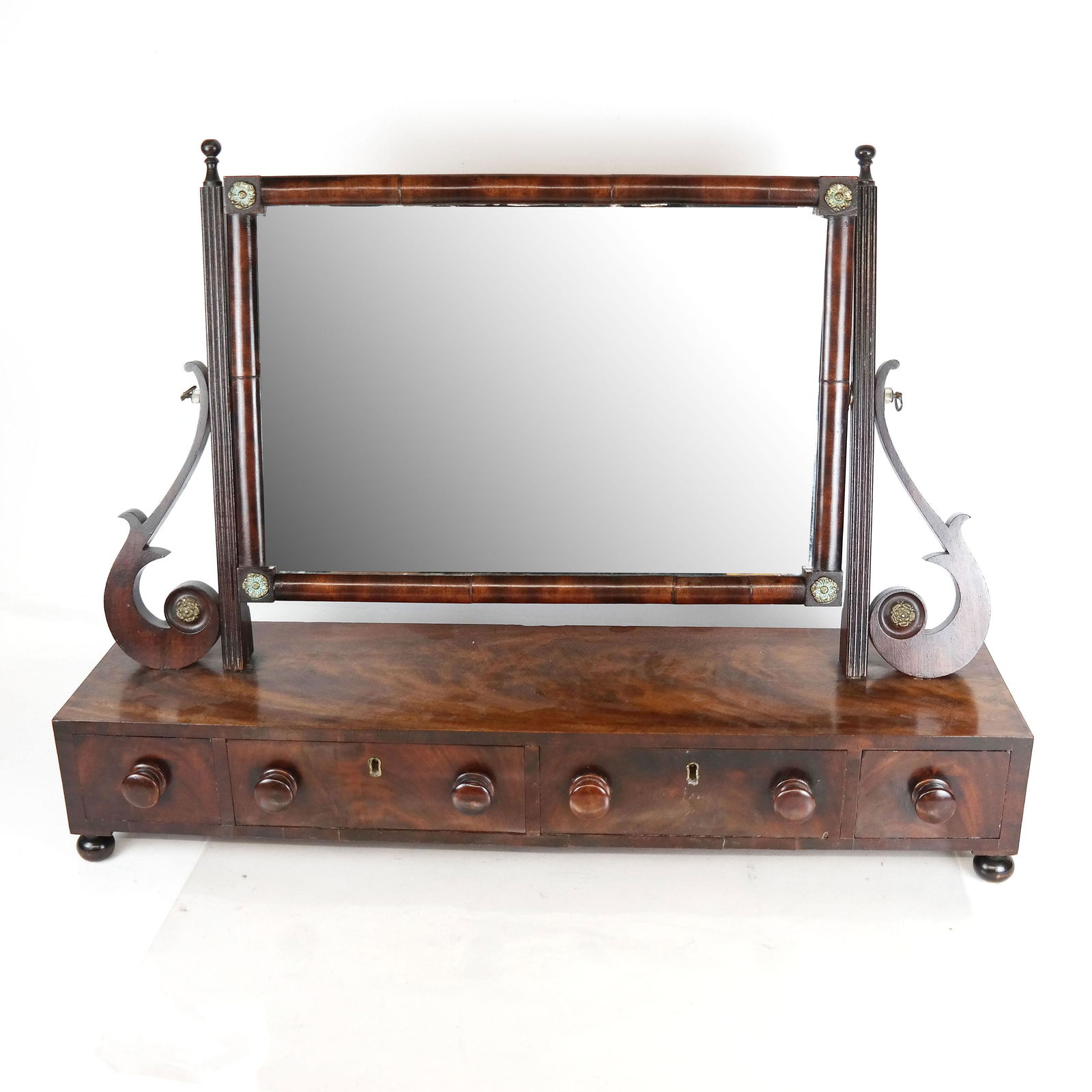 19th C. English Shaving Mirror (1 of 8)