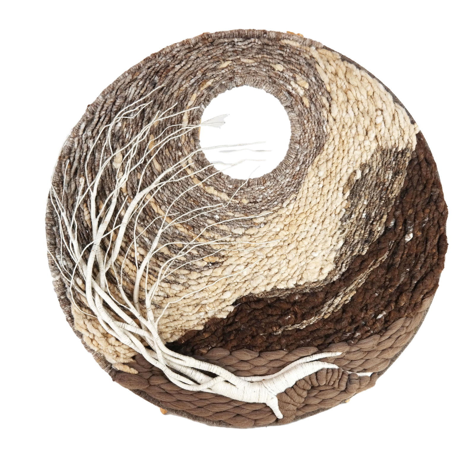 Gloria ROBERTS: Circular Fiber Art Wall Relief (1 of 4)