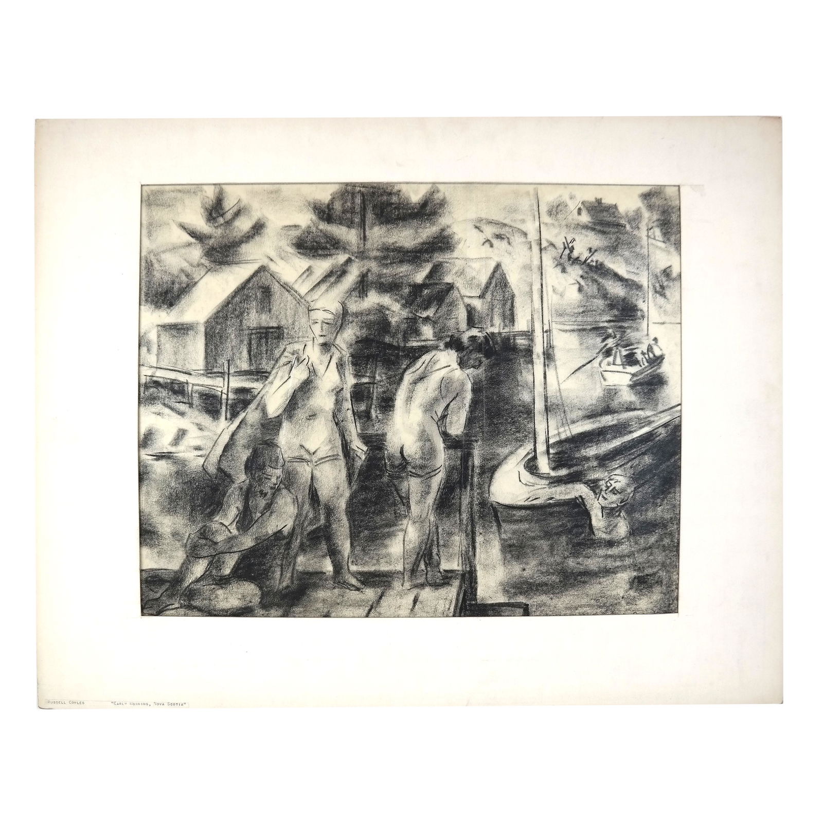 Russell COWLES: "Early Morning..." - Drawing (1 of 13)