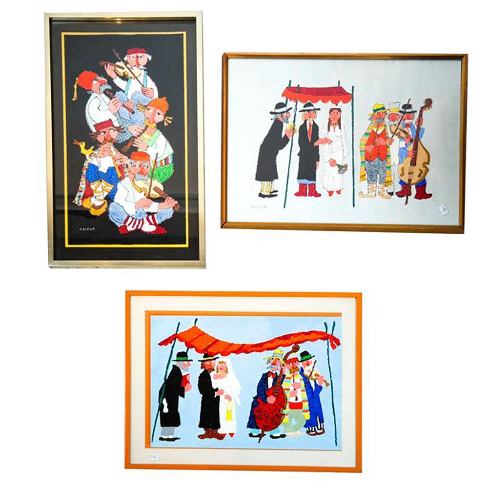 OBICAN: Three Works - Oil on Paper (1 of 8)