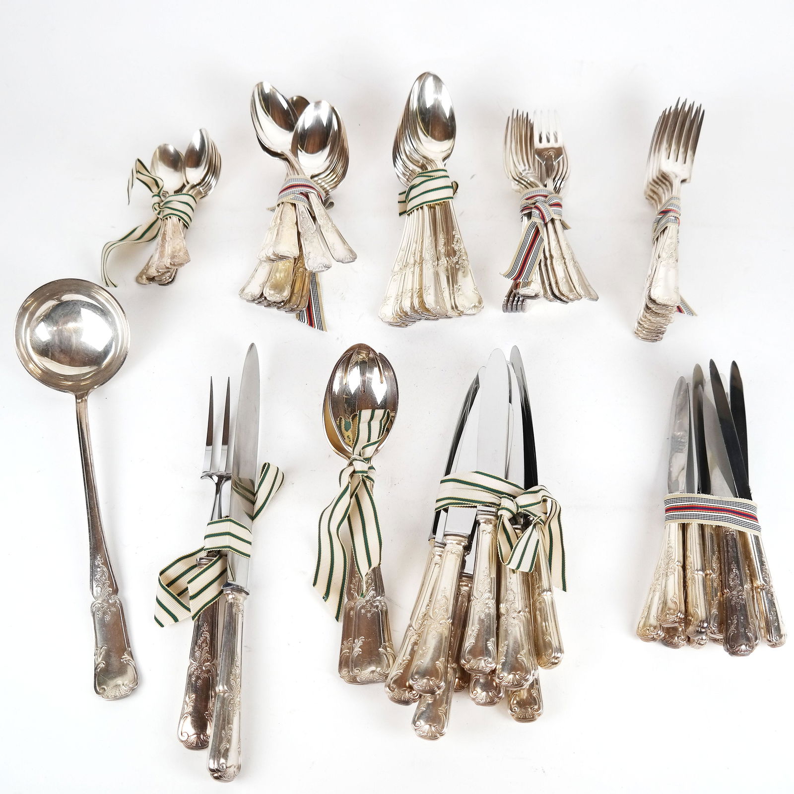 89-Pc. French Silver Plate Flatware Set (1 of 15)