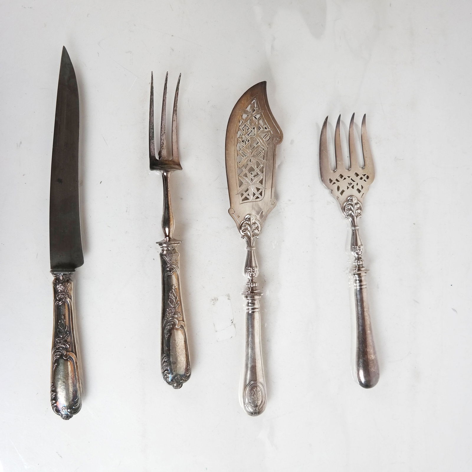 Two Pairs French Silver Plate Serving Sets (1 of 15)