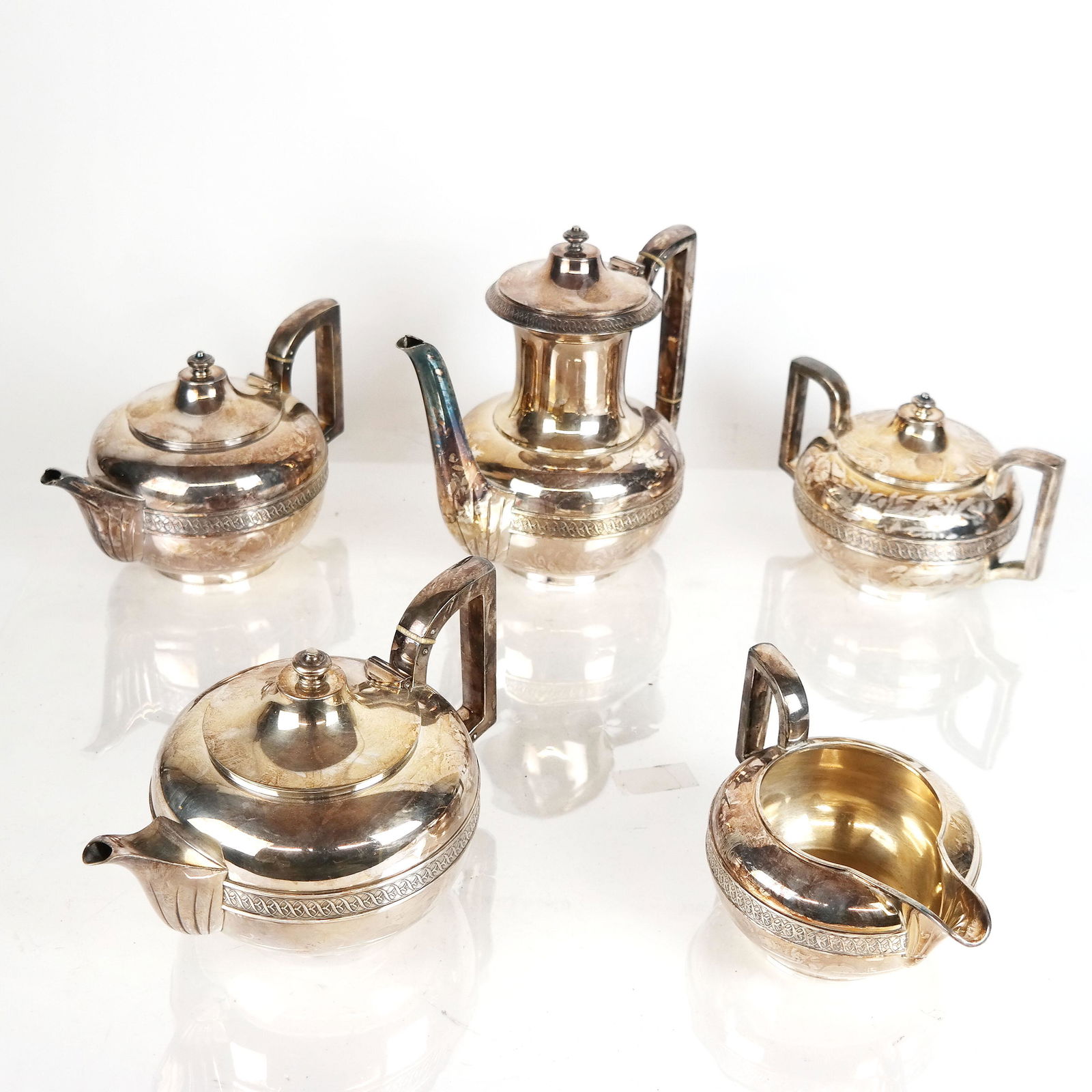 5-Pc. Gorham Silver Plate Tea Service (1 of 5)
