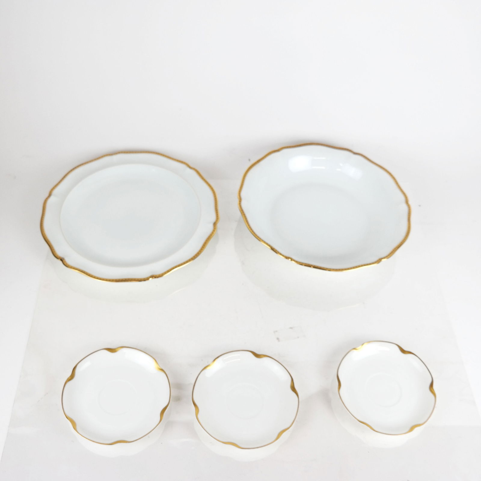 5 Pcs. Limoges White & Gilt Porcelain (1 of 13)