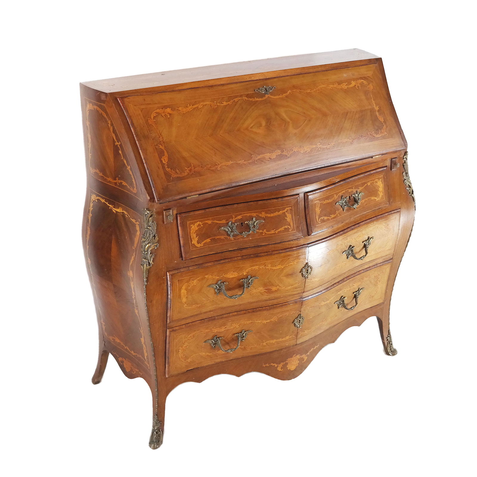Louis XV-Style Walnut Slant Front Desk (1 of 13)