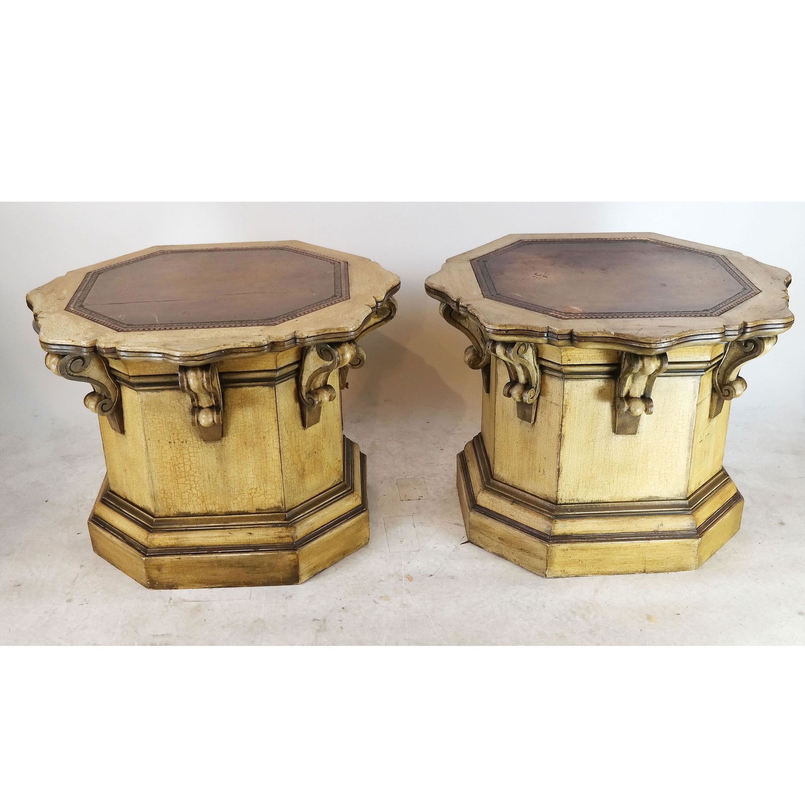 Pair of Pedestal Low Tables (1 of 10)
