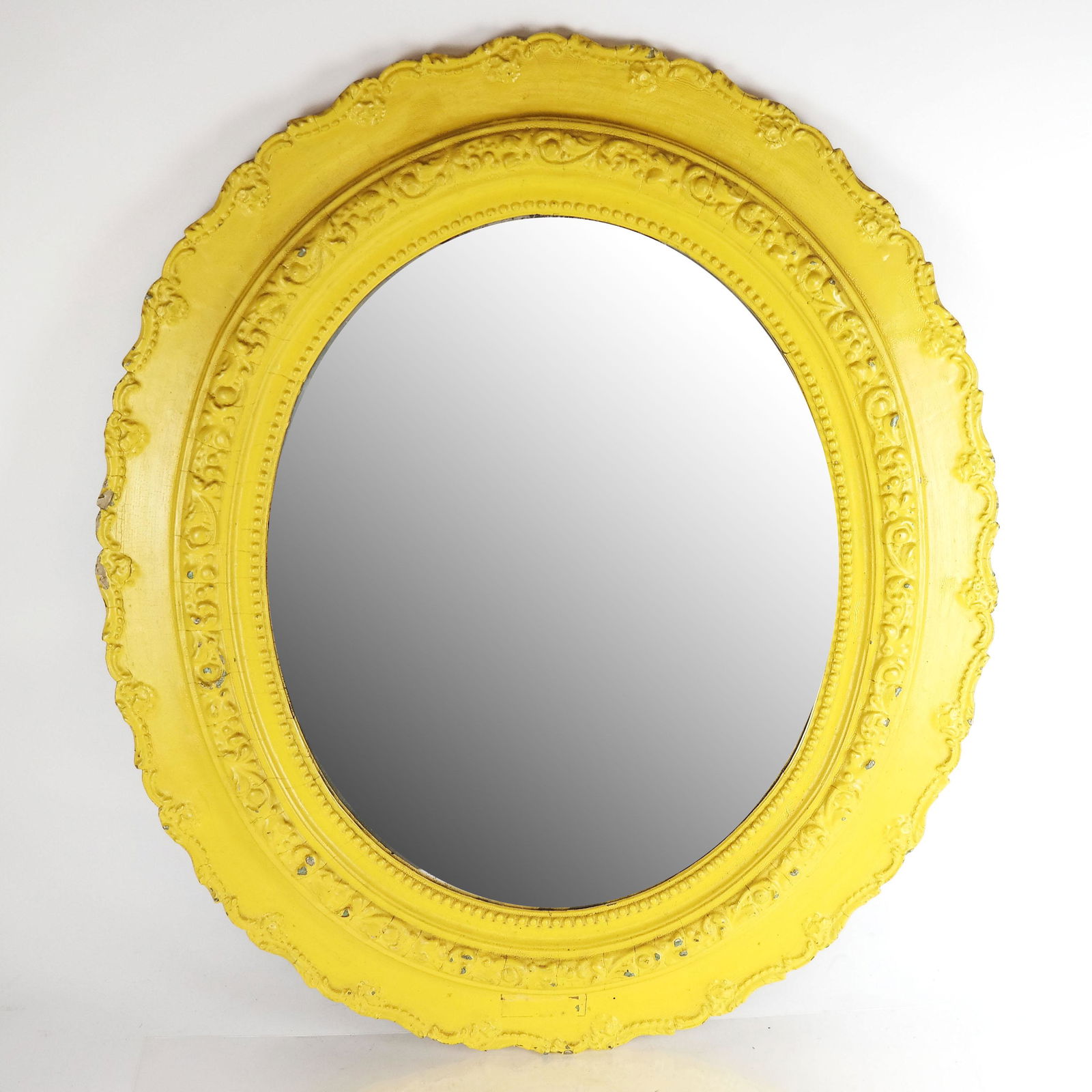 Vintage Oval Painted Mirror (1 of 5)