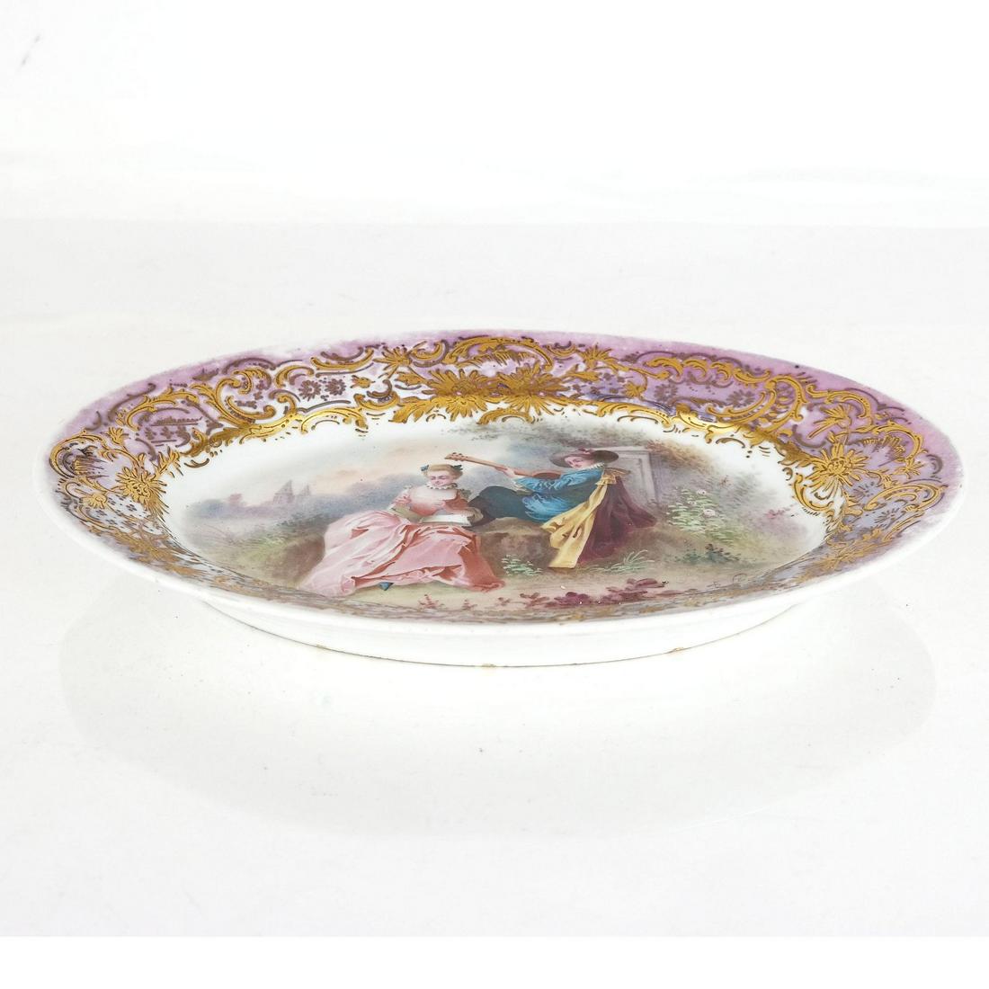 Sevres Porcelain Oval Painted Plate (1 of 4)