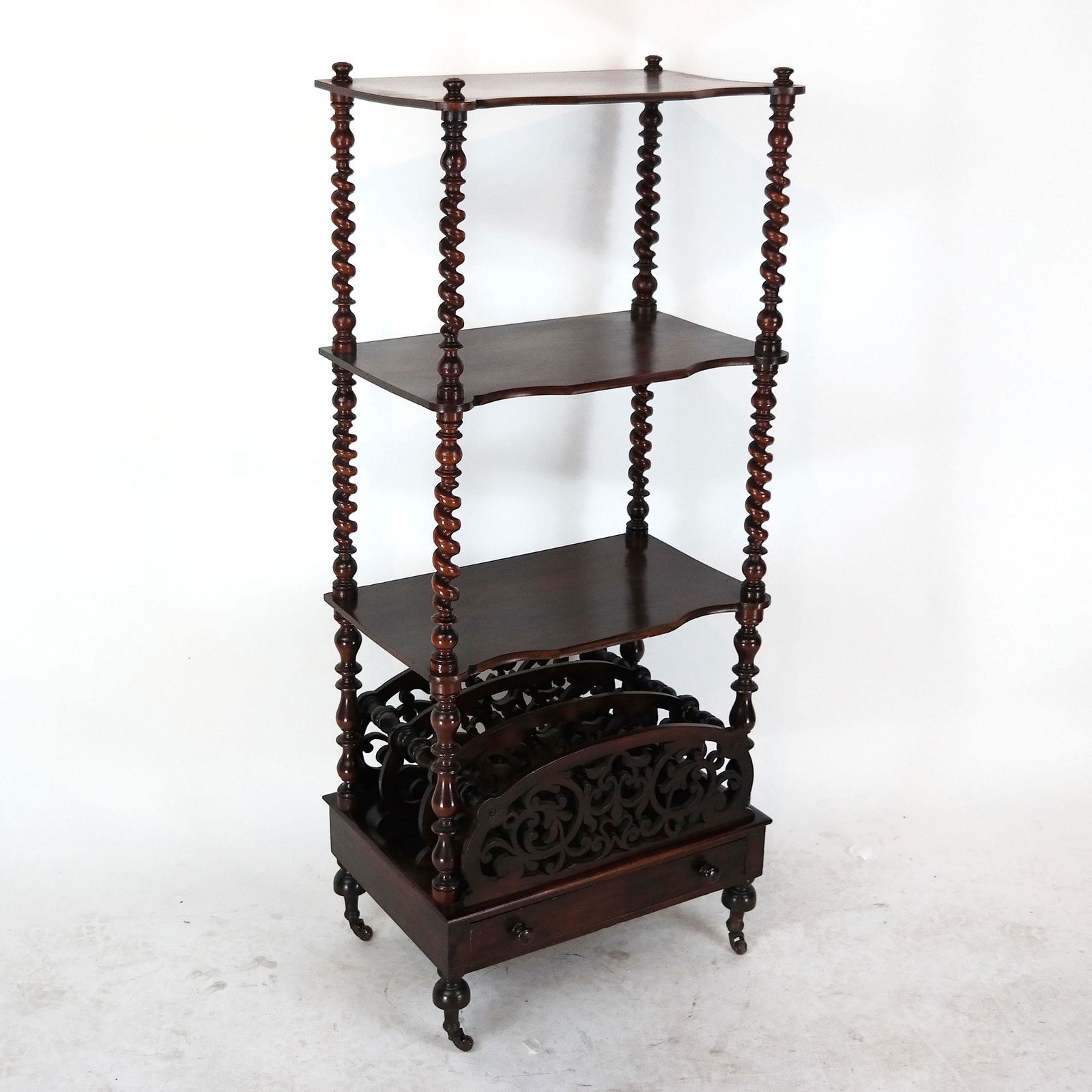 English Mahogany Canterbury Etagere (1 of 8)