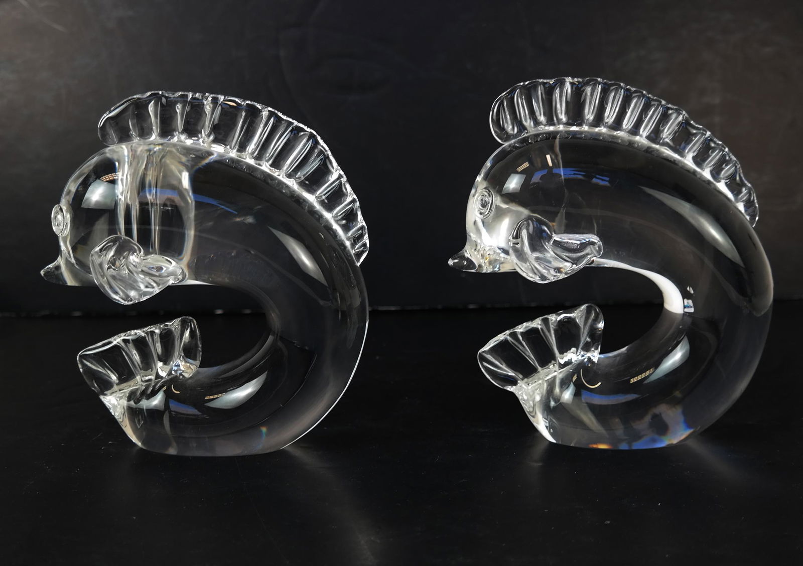 Pair Steuben Dolphin Paperweights (1 of 8)