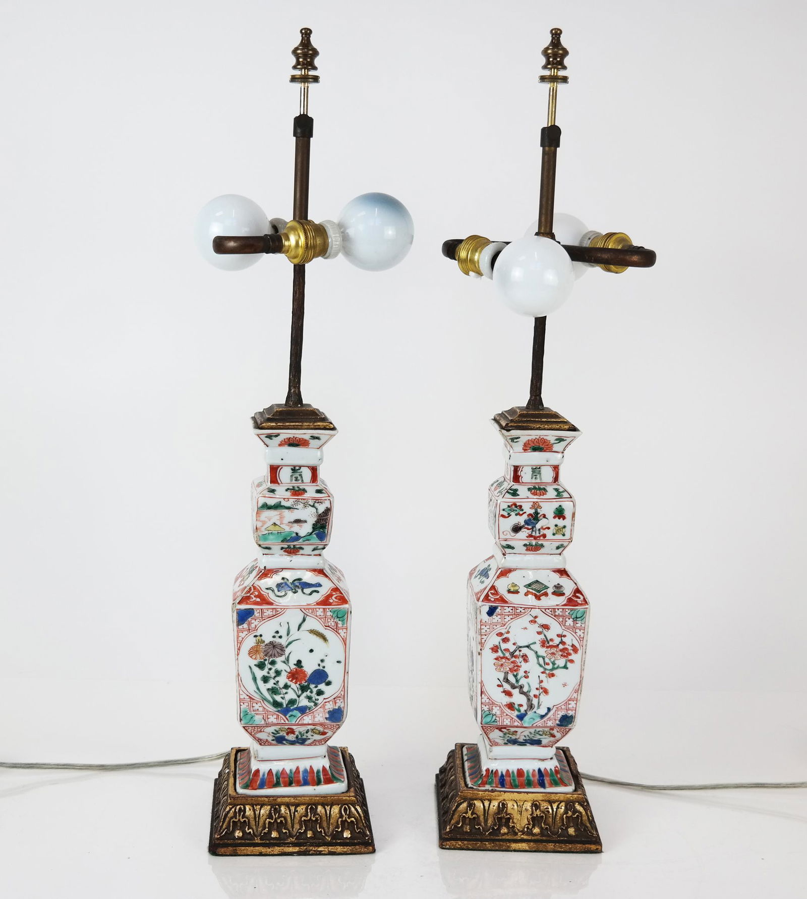 Pair of Chinese Vases Mounted as Lamps (1 of 16)